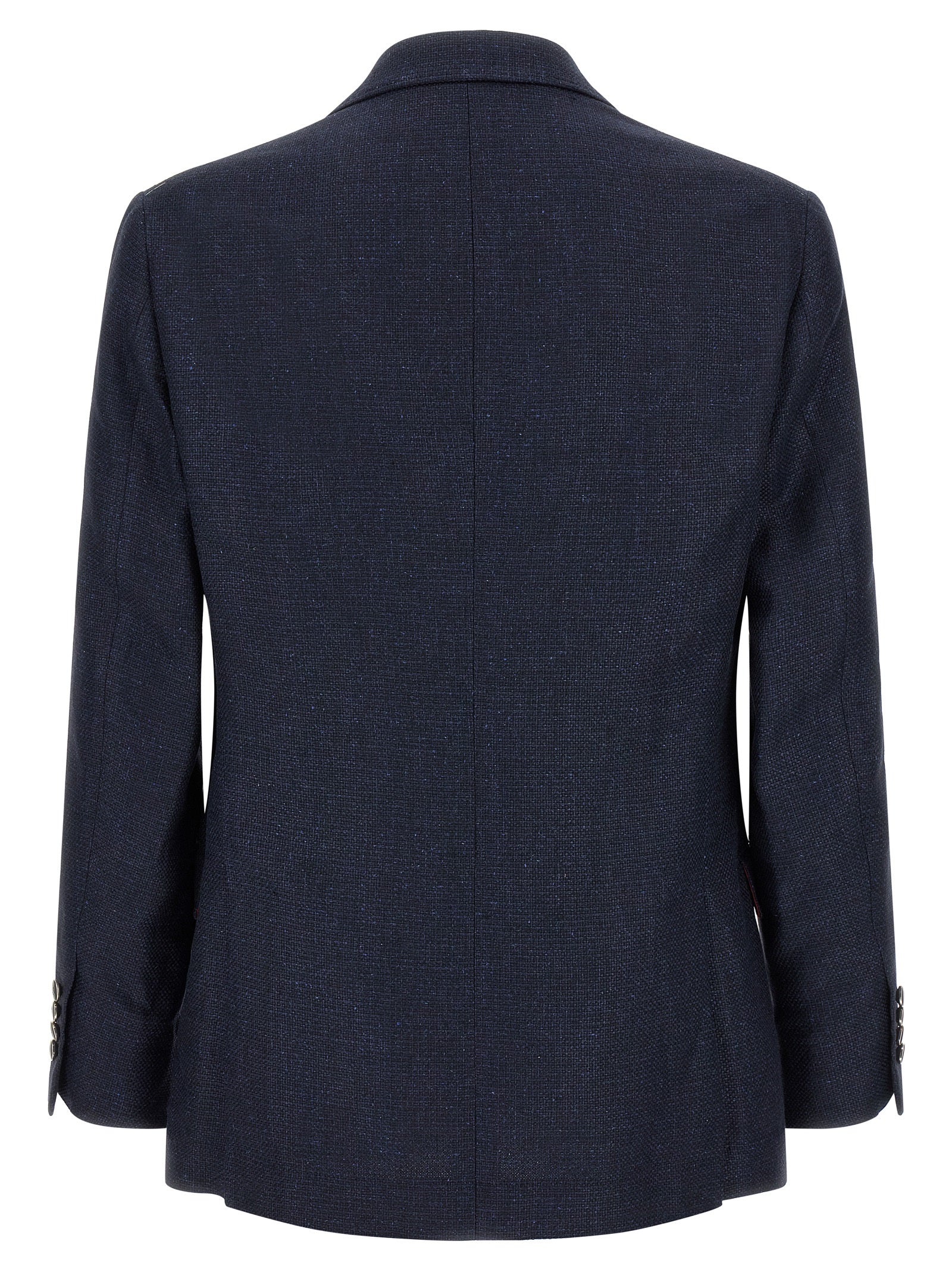 Brunello Cucinelli Blue Silk Two-Piece Suit Brunello Cucinelli