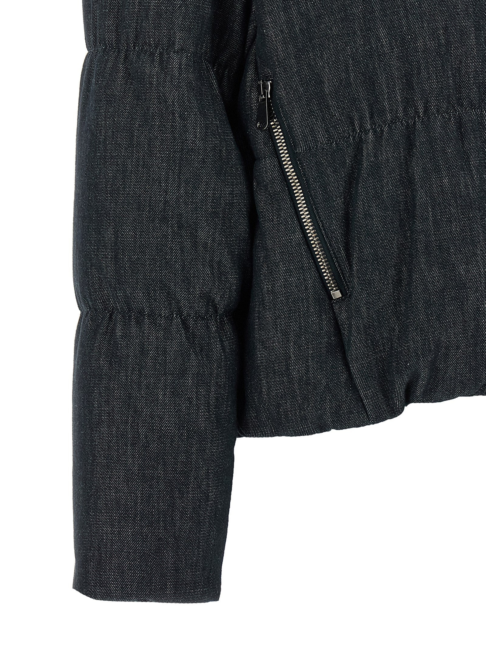 Brunello Cucinelli Blue Cotton Full-Length Jacket Brunello Cucinelli