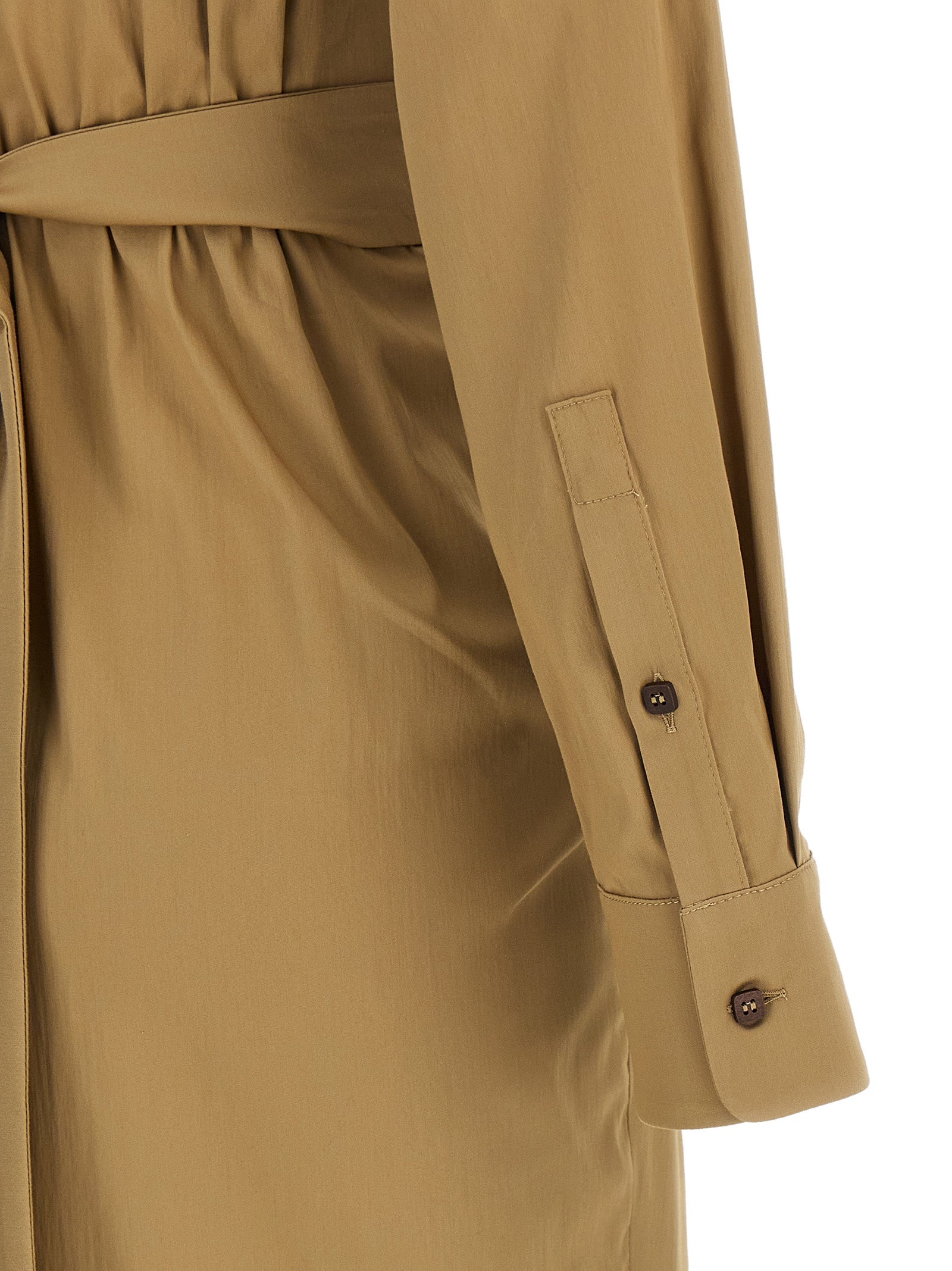 Max Mara Beige Cotton Midi Dress Max Mara
