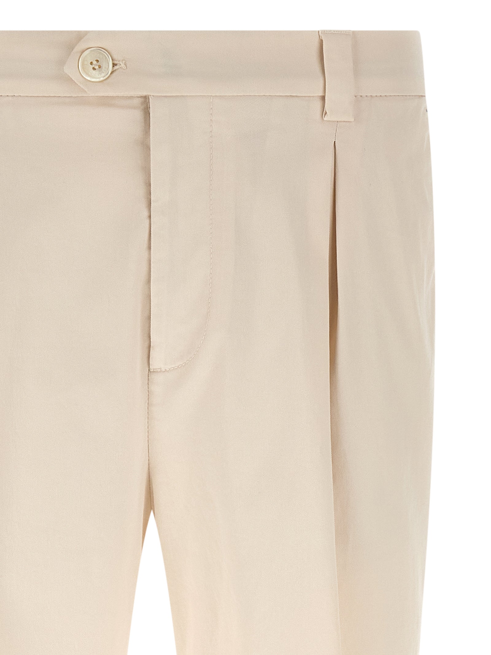 Brunello Cucinelli White Cotton Casual Pants Brunello Cucinelli