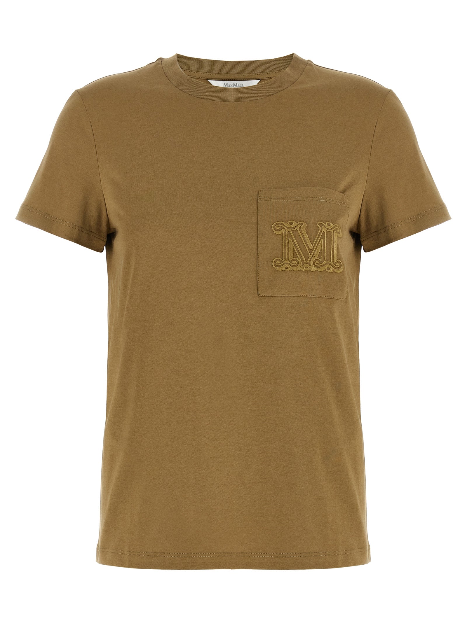 Max Mara Brown Cotton T-Shirt Max Mara