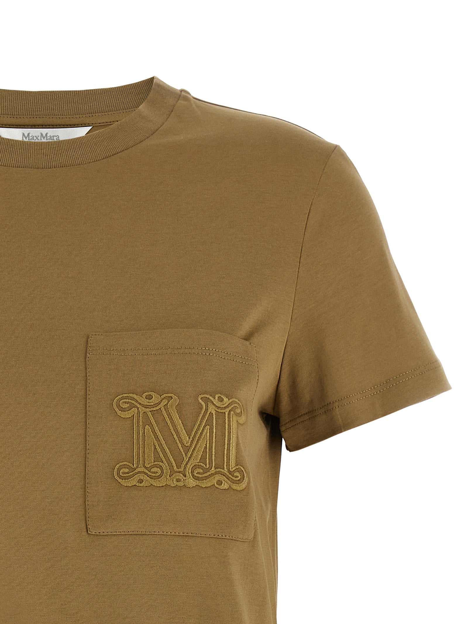 Max Mara Brown Cotton T-Shirt Max Mara