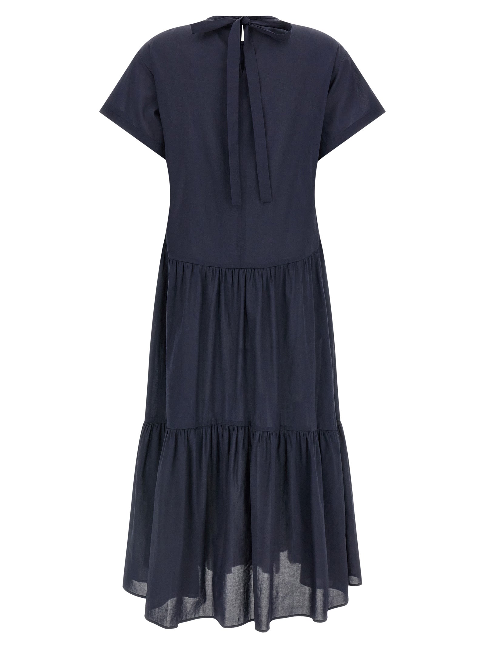 Max Mara Blue Acetate Long Dress Max Mara
