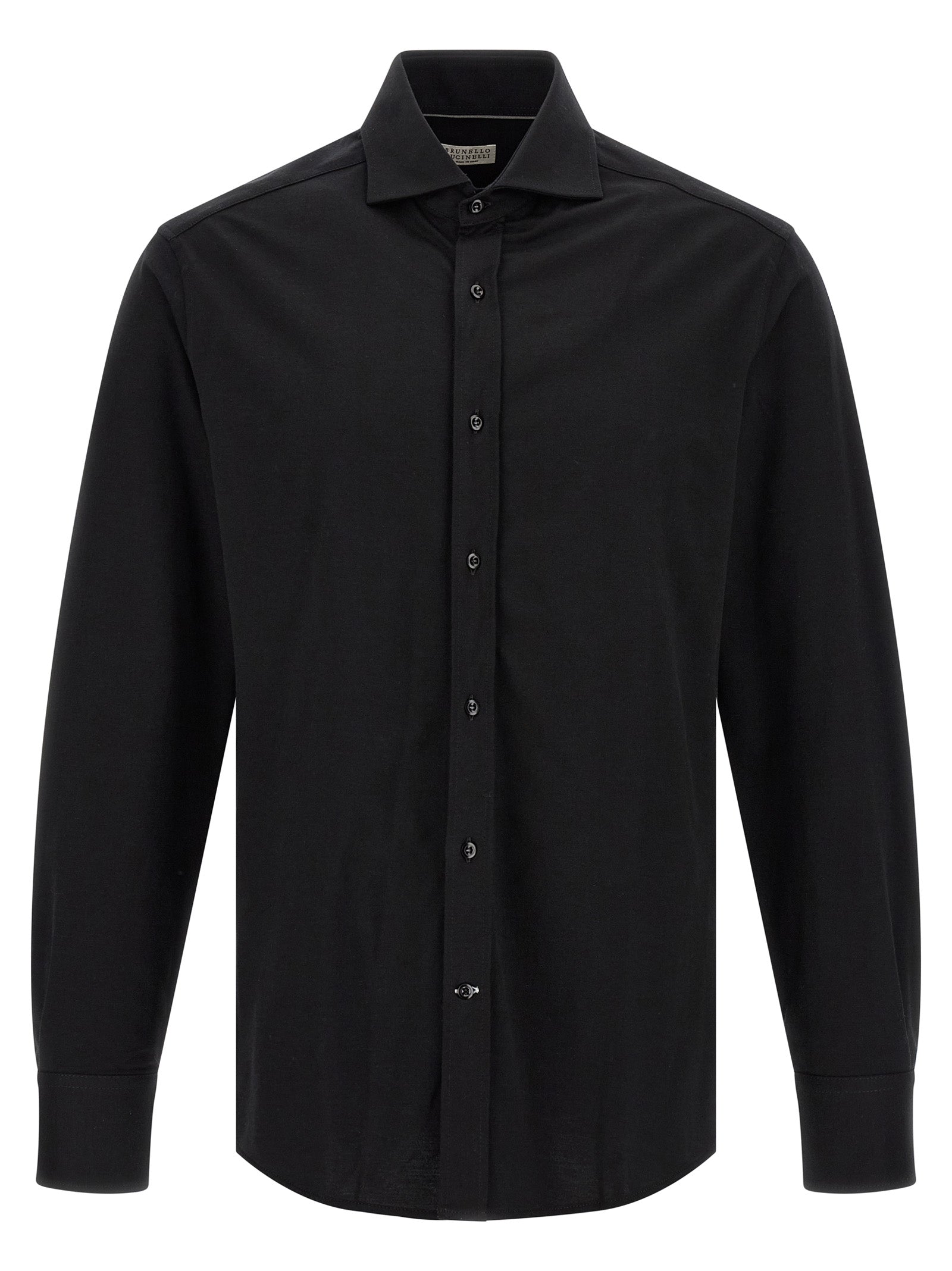 Brunello Cucinelli Black Cotton Blouse Brunello Cucinelli