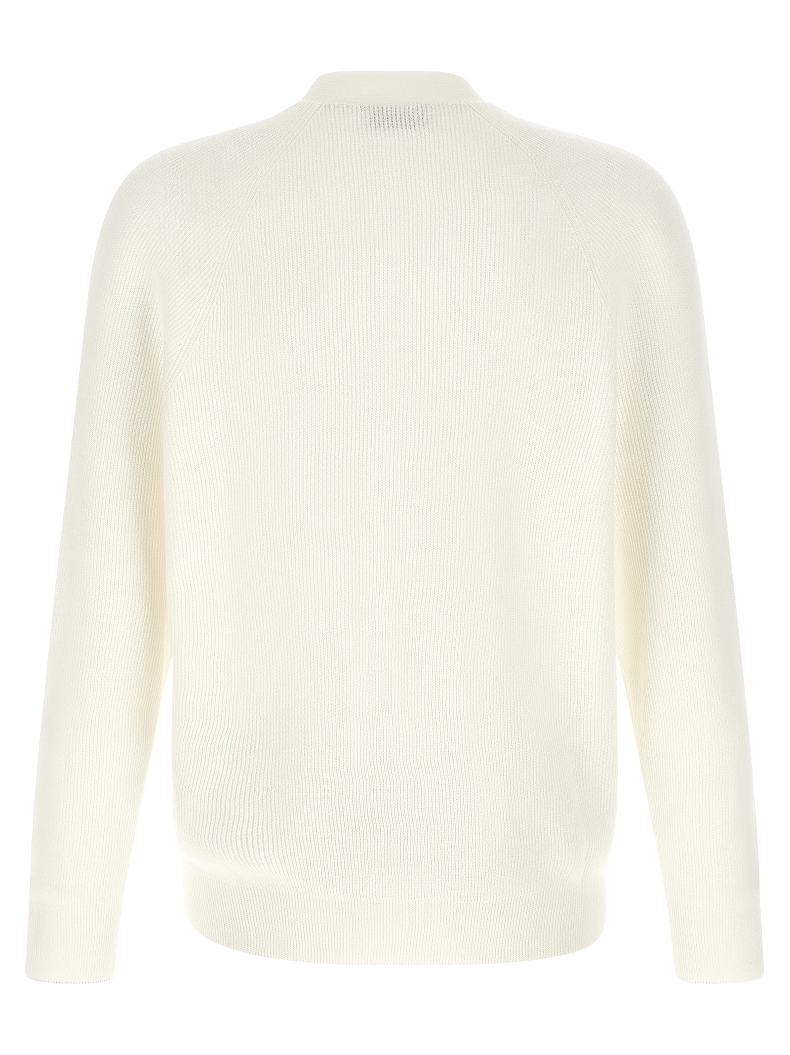Brunello Cucinelli White Cotton Cardigan Brunello Cucinelli