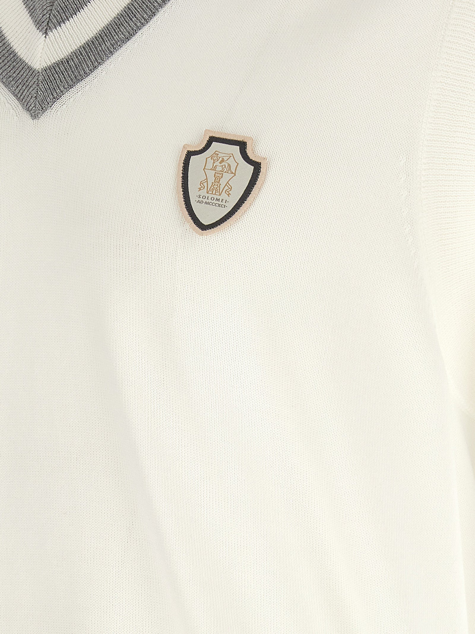 Brunello Cucinelli White Cotton Sweatshirt Brunello Cucinelli