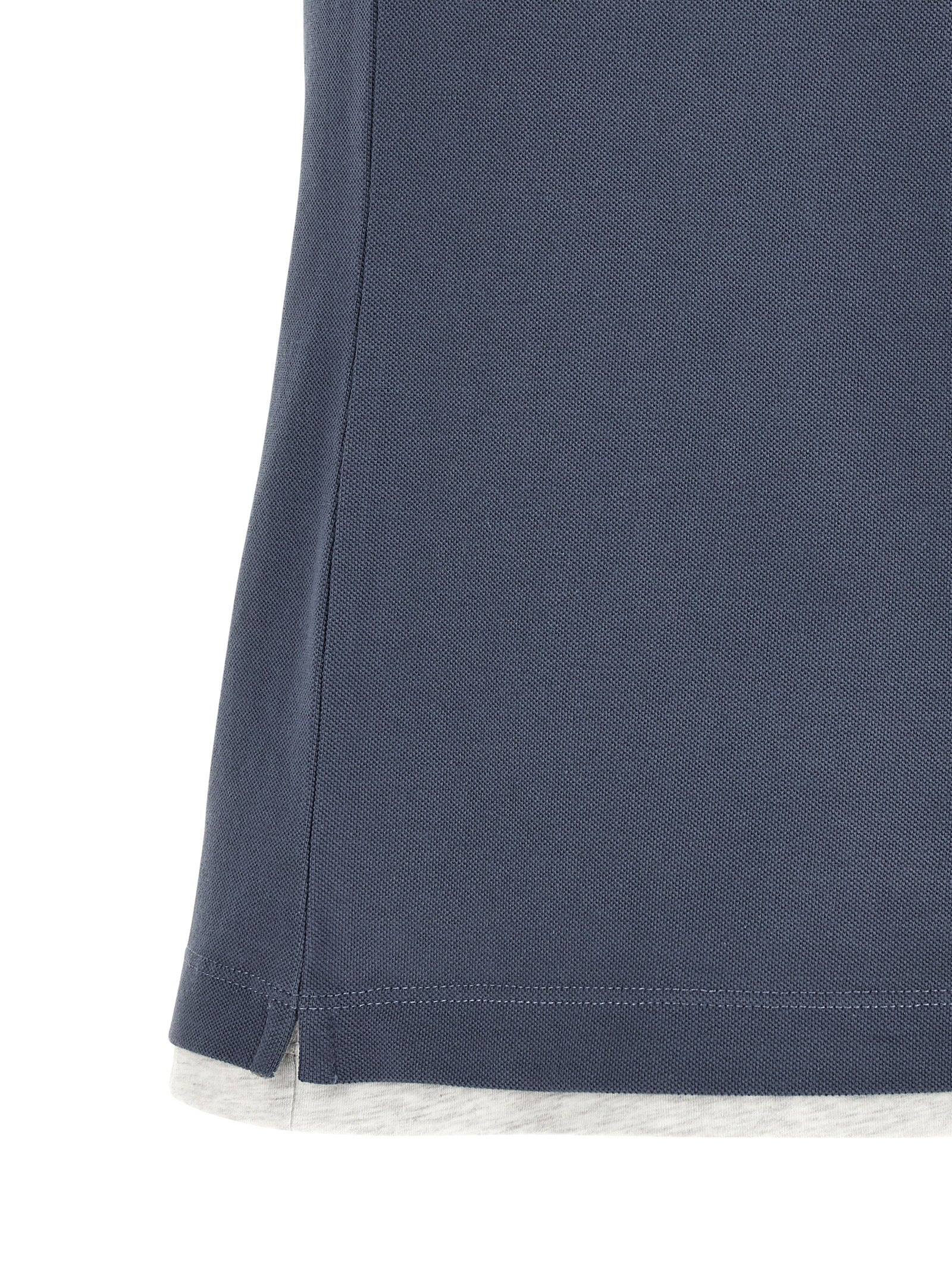 Brunello Cucinelli Blue Cotton Polo Shirt Brunello Cucinelli