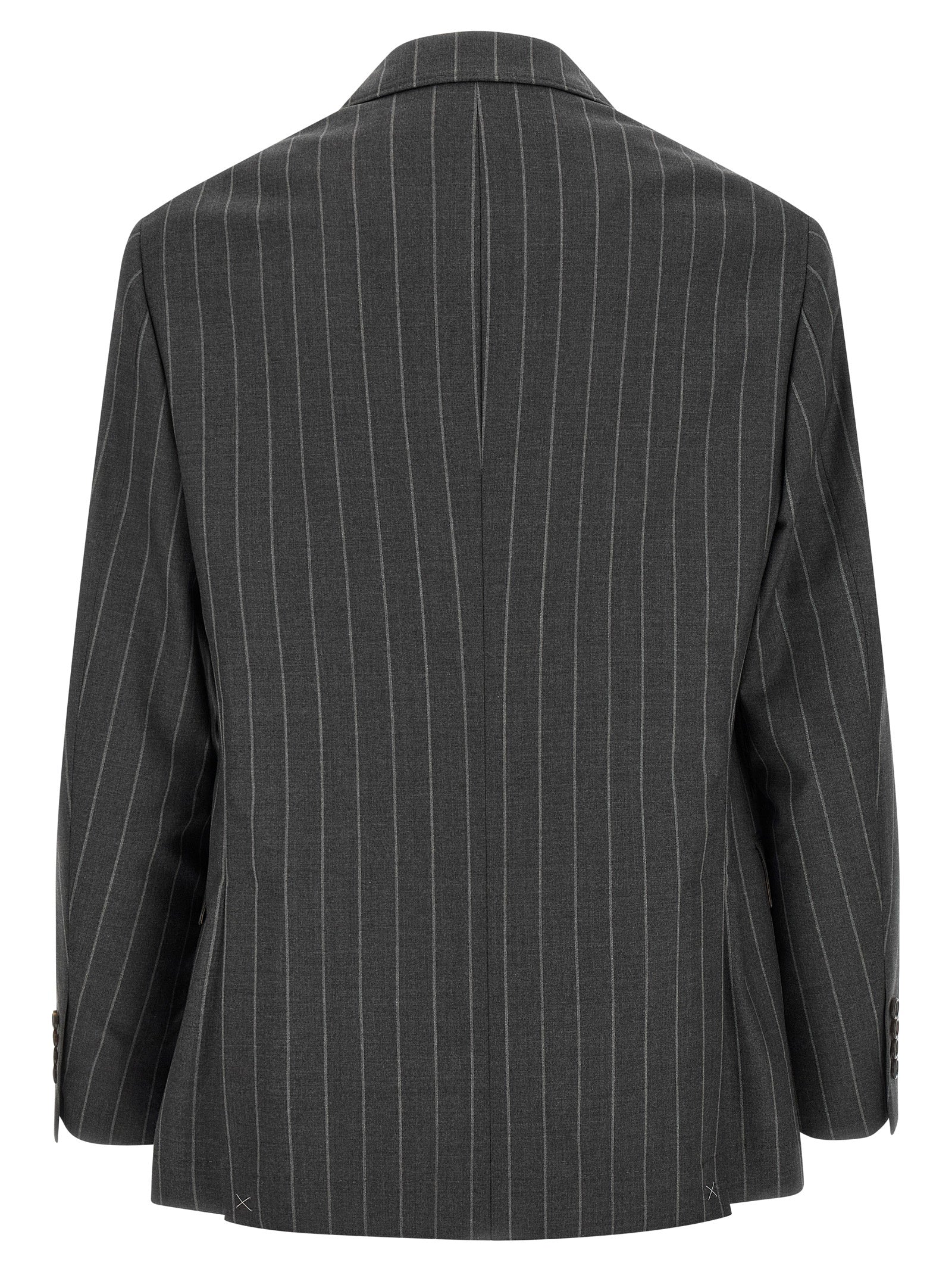 Brunello Cucinelli Gray Virgin Wool Blazer Brunello Cucinelli