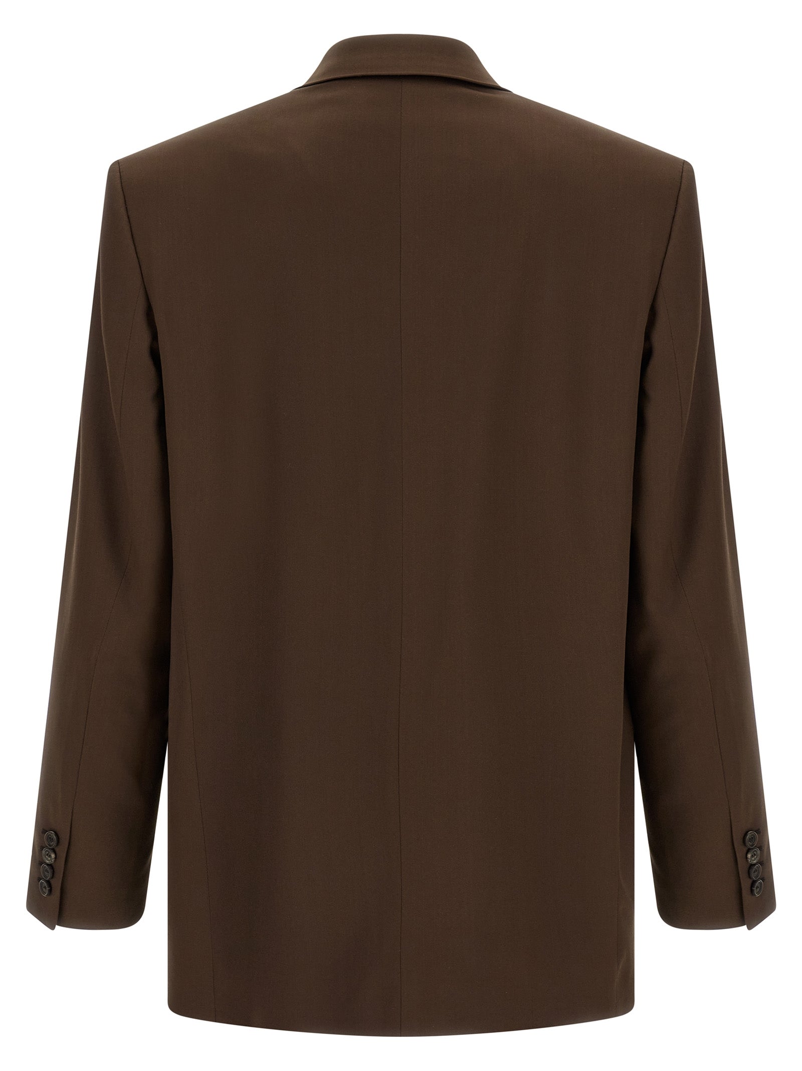 Saint Laurent Brown Silk Blazer Saint Laurent