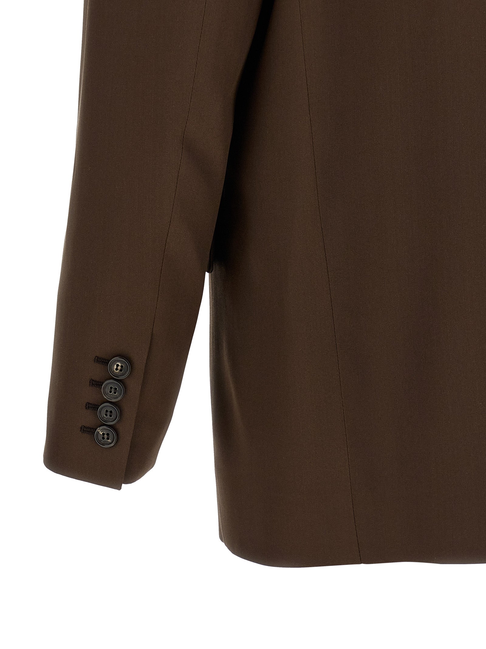 Saint Laurent Brown Silk Blazer Saint Laurent