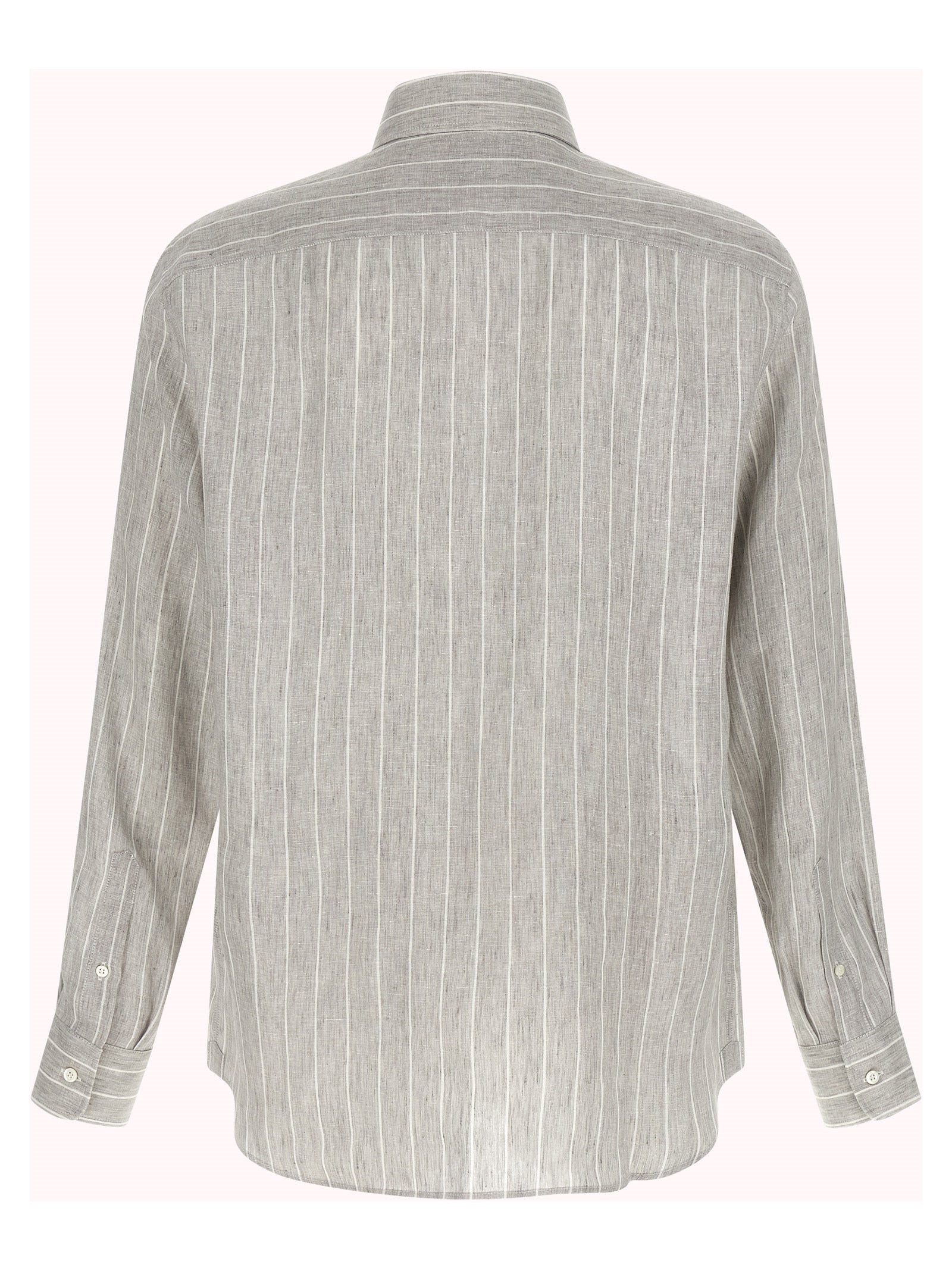 Brunello Cucinelli Gray Linen Blouse Brunello Cucinelli