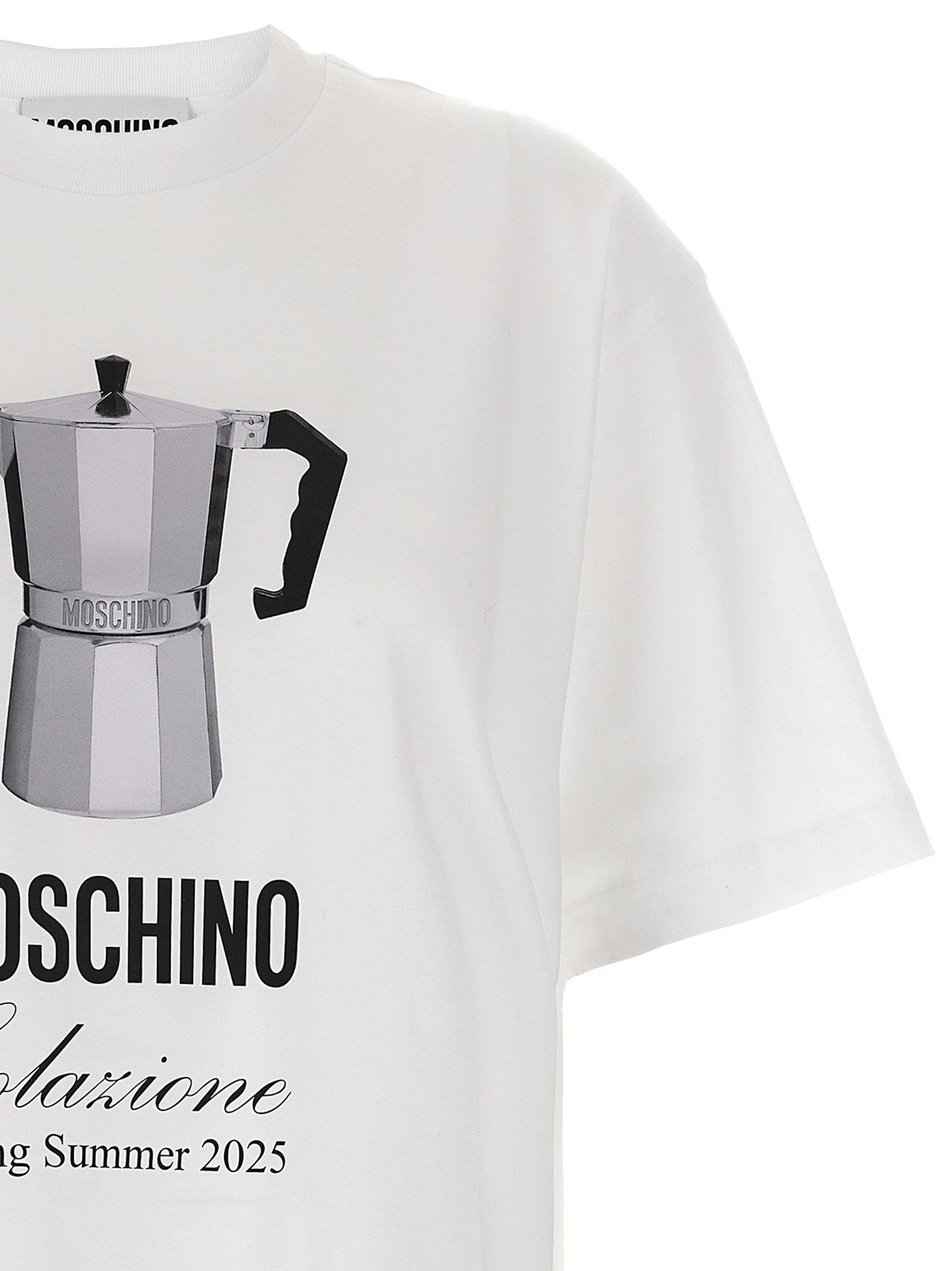 Moschino White Cotton T-Shirt Moschino