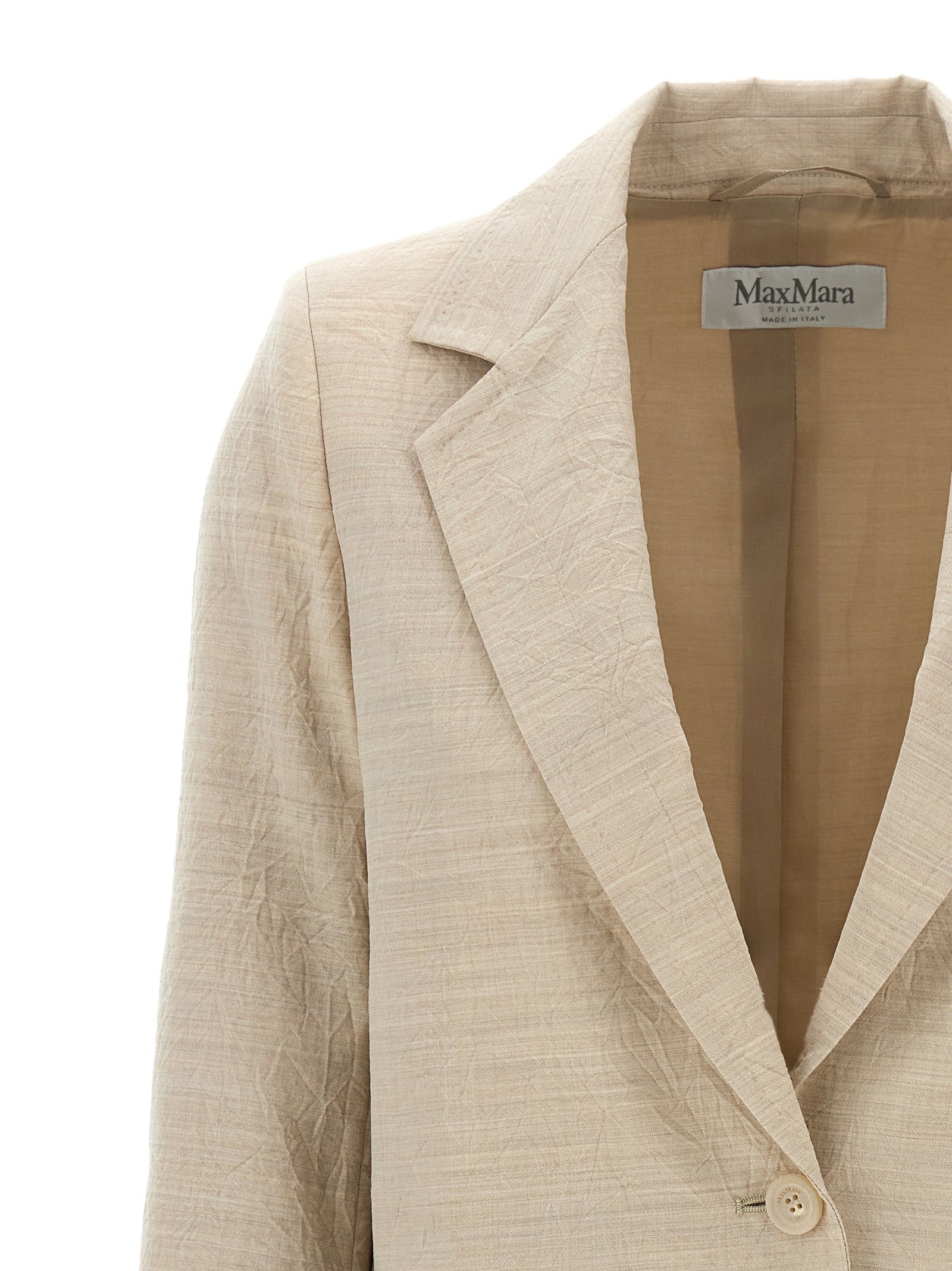 Max Mara Beige Virgin Wool Blazer Max Mara