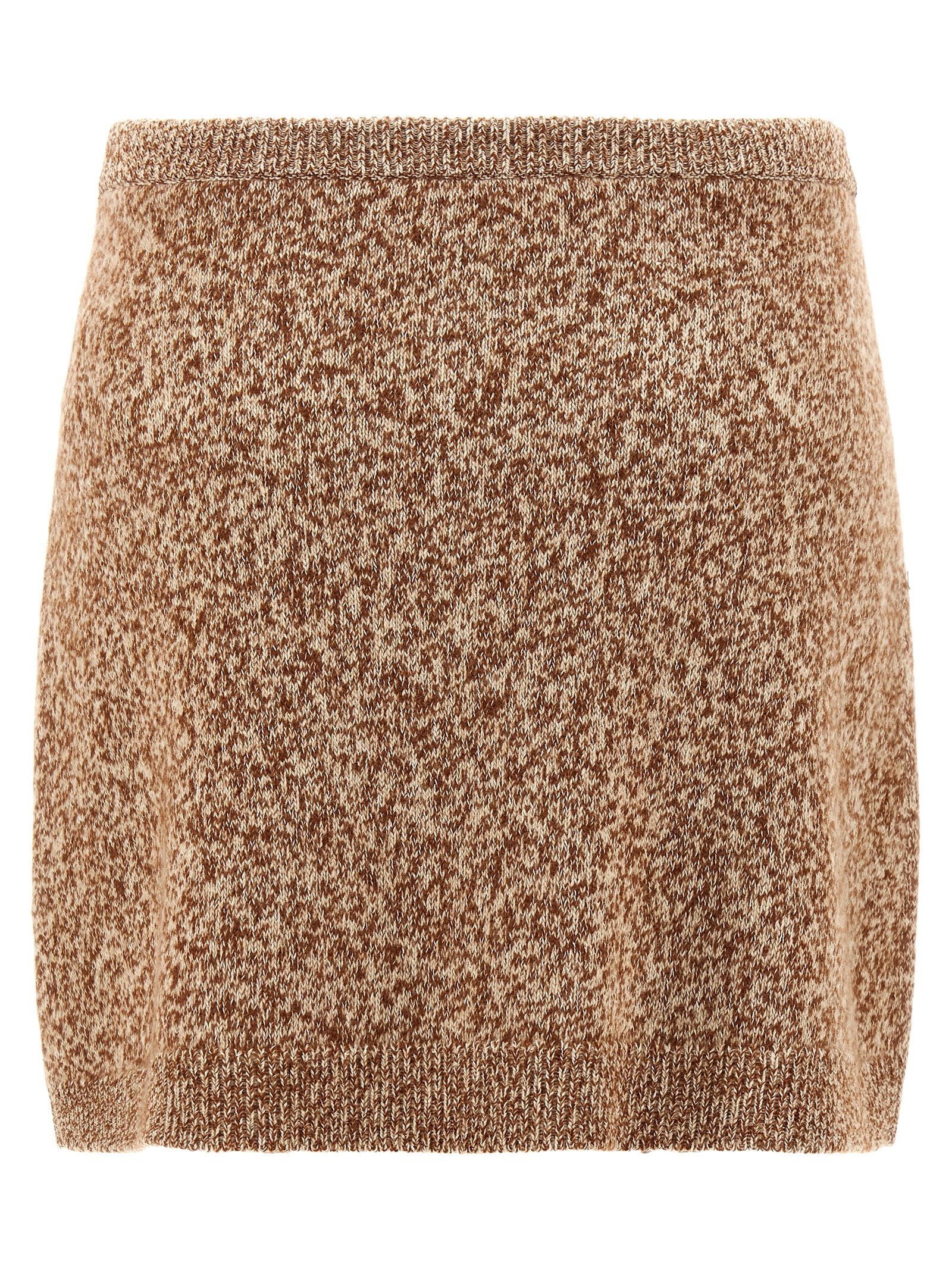 Versace Multicolor Virgin Wool Long Skirt Versace