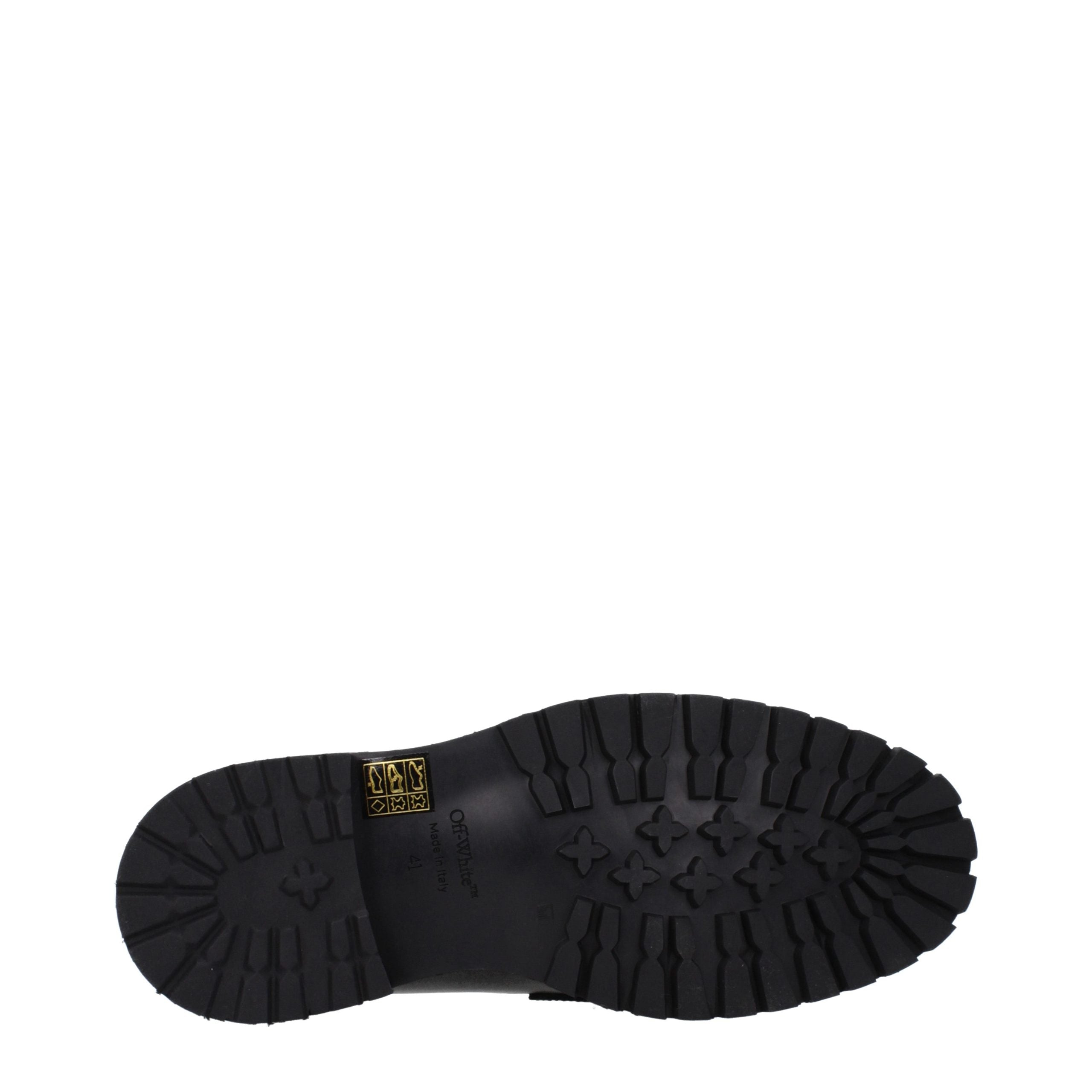Off-White Black Leather Slip-On Loafers Off-White