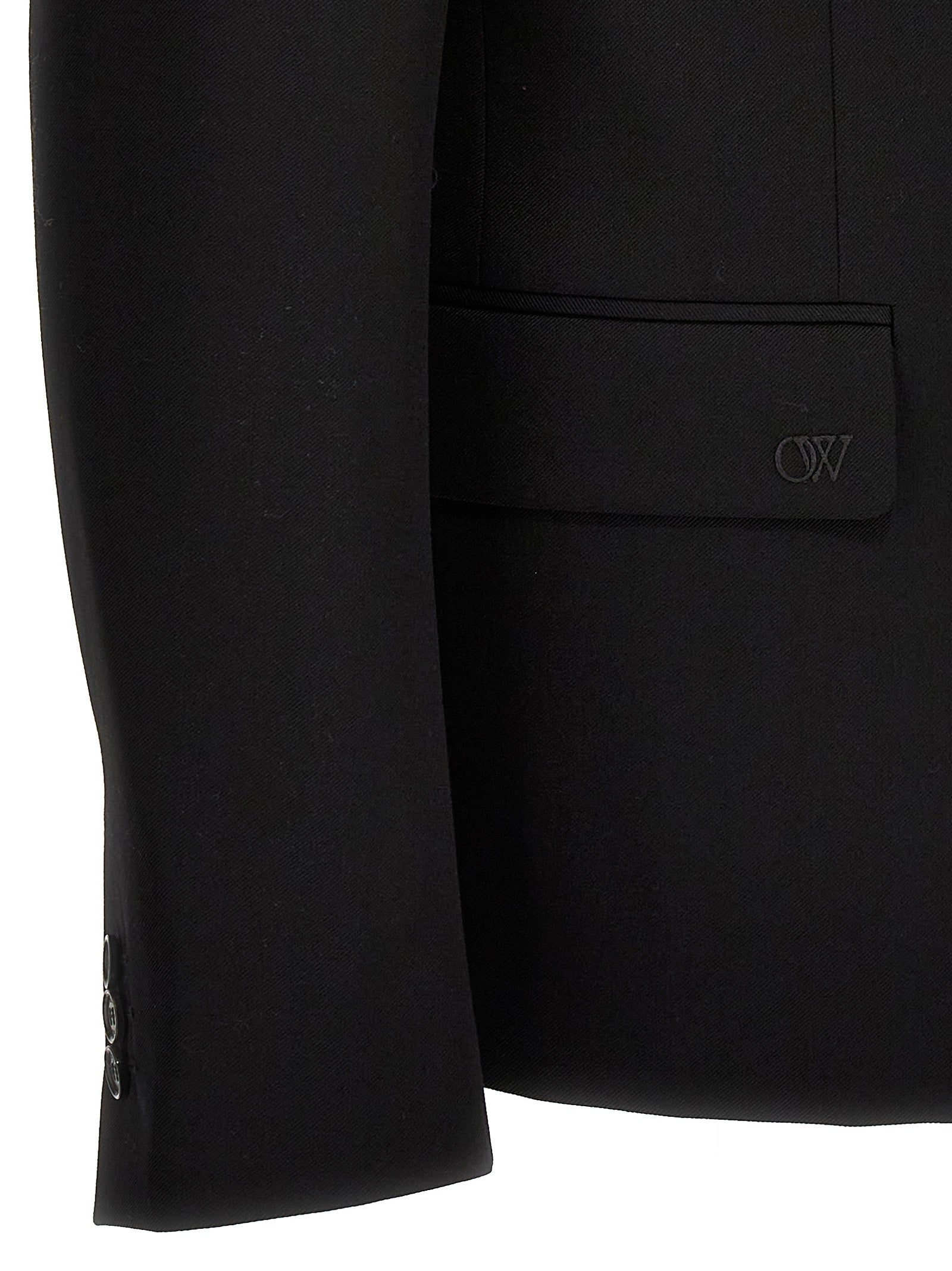 Off-White Black Wool Blazer Off-White