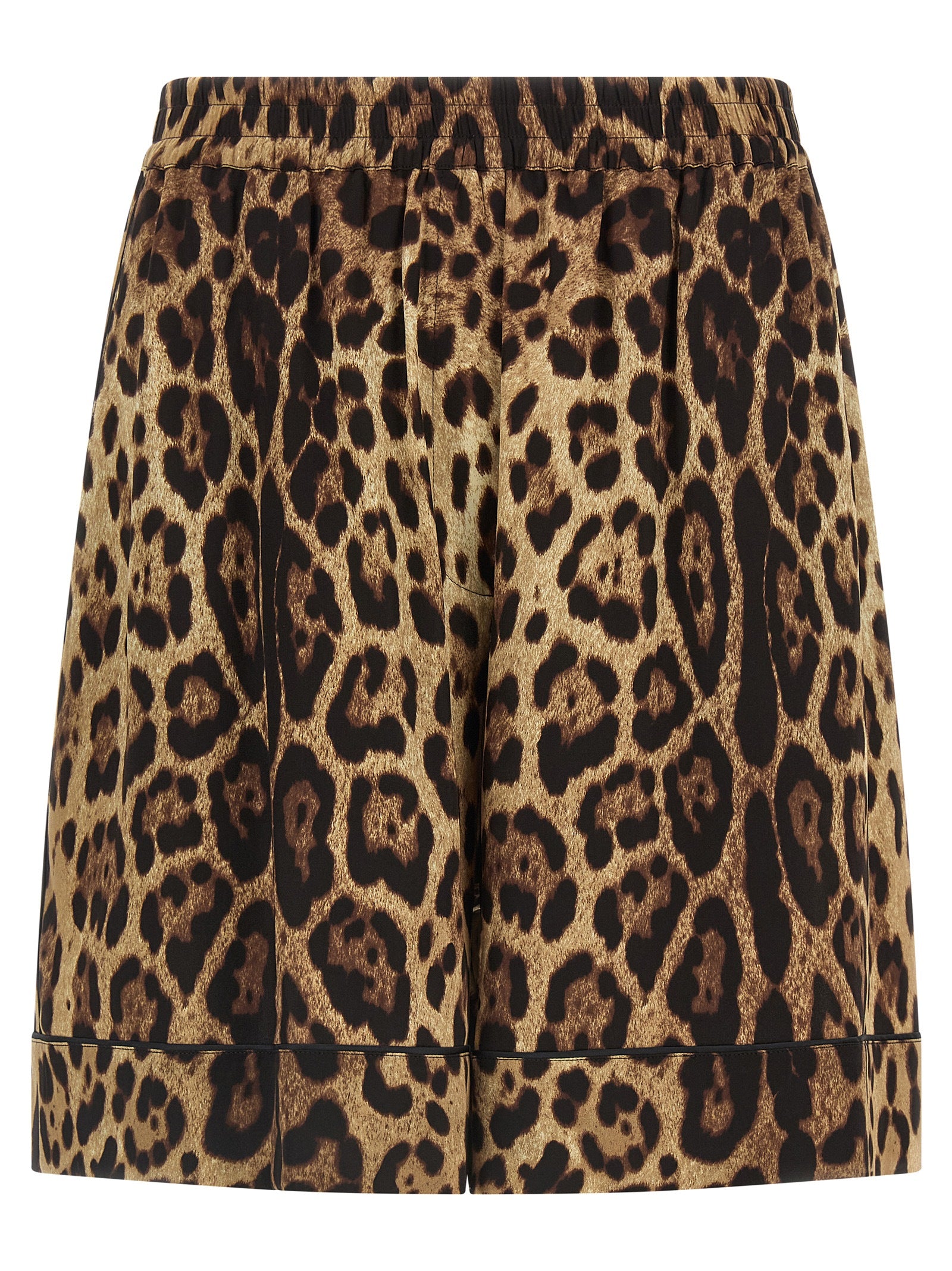 Dolce & Gabbana Brown Silk Bermuda Shorts Dolce & Gabbana