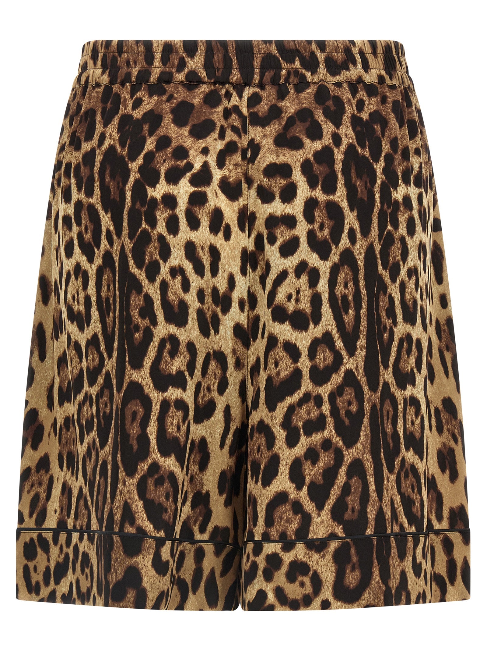 Dolce & Gabbana Brown Silk Bermuda Shorts Dolce & Gabbana