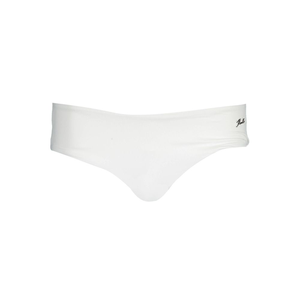 Karl Lagerfeld Bianco Poliammide Women Swim Brief Karl Lagerfeld