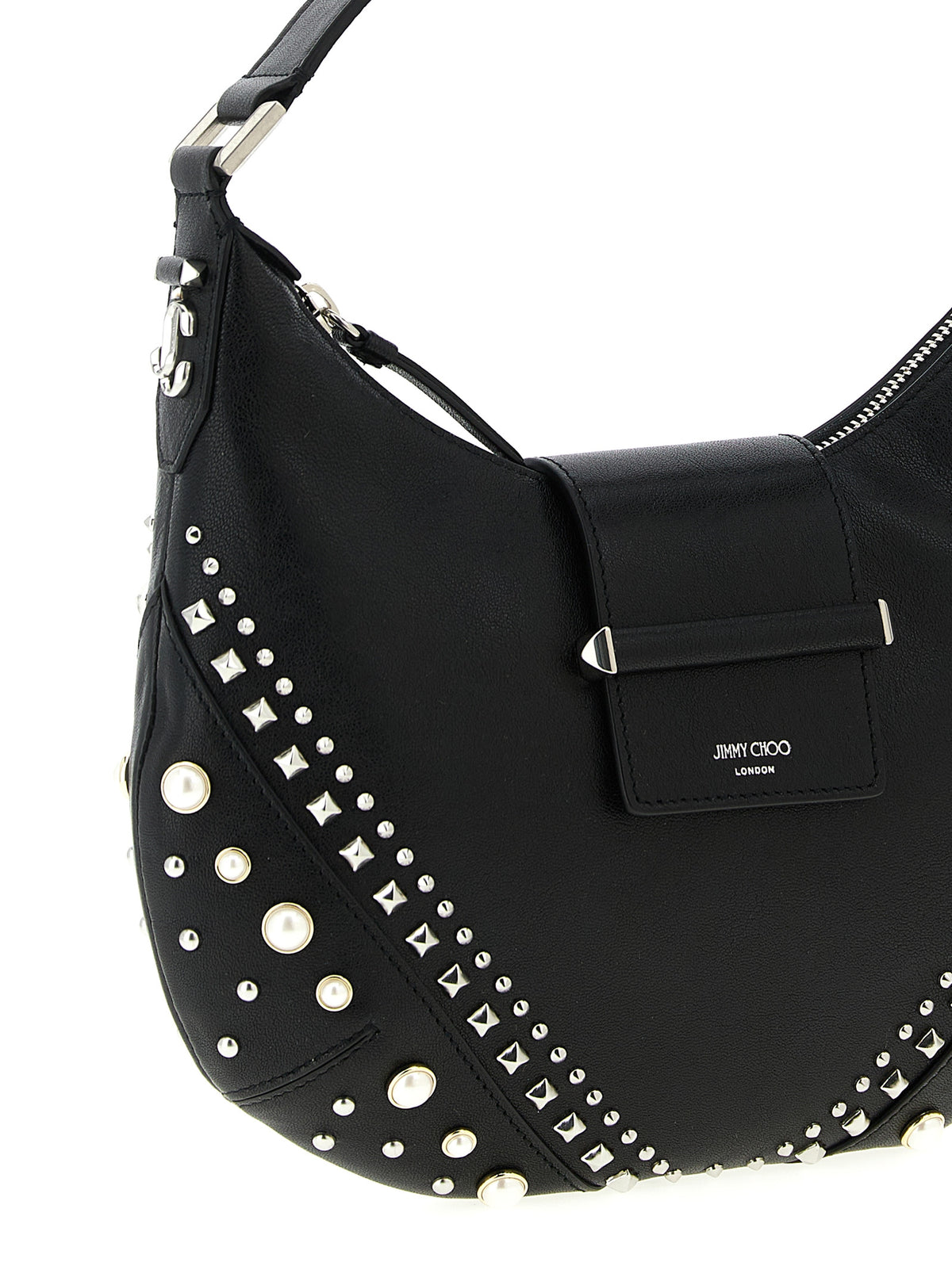 Jimmy Choo White Lamb Leather Shoulder Bag Jimmy Choo