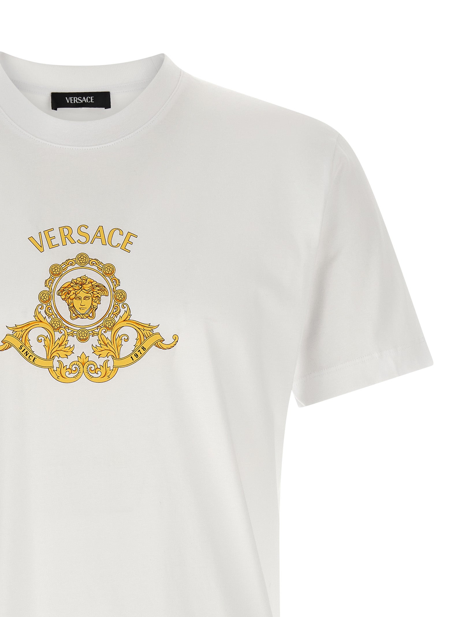 Versace White Cotton T-Shirt Versace