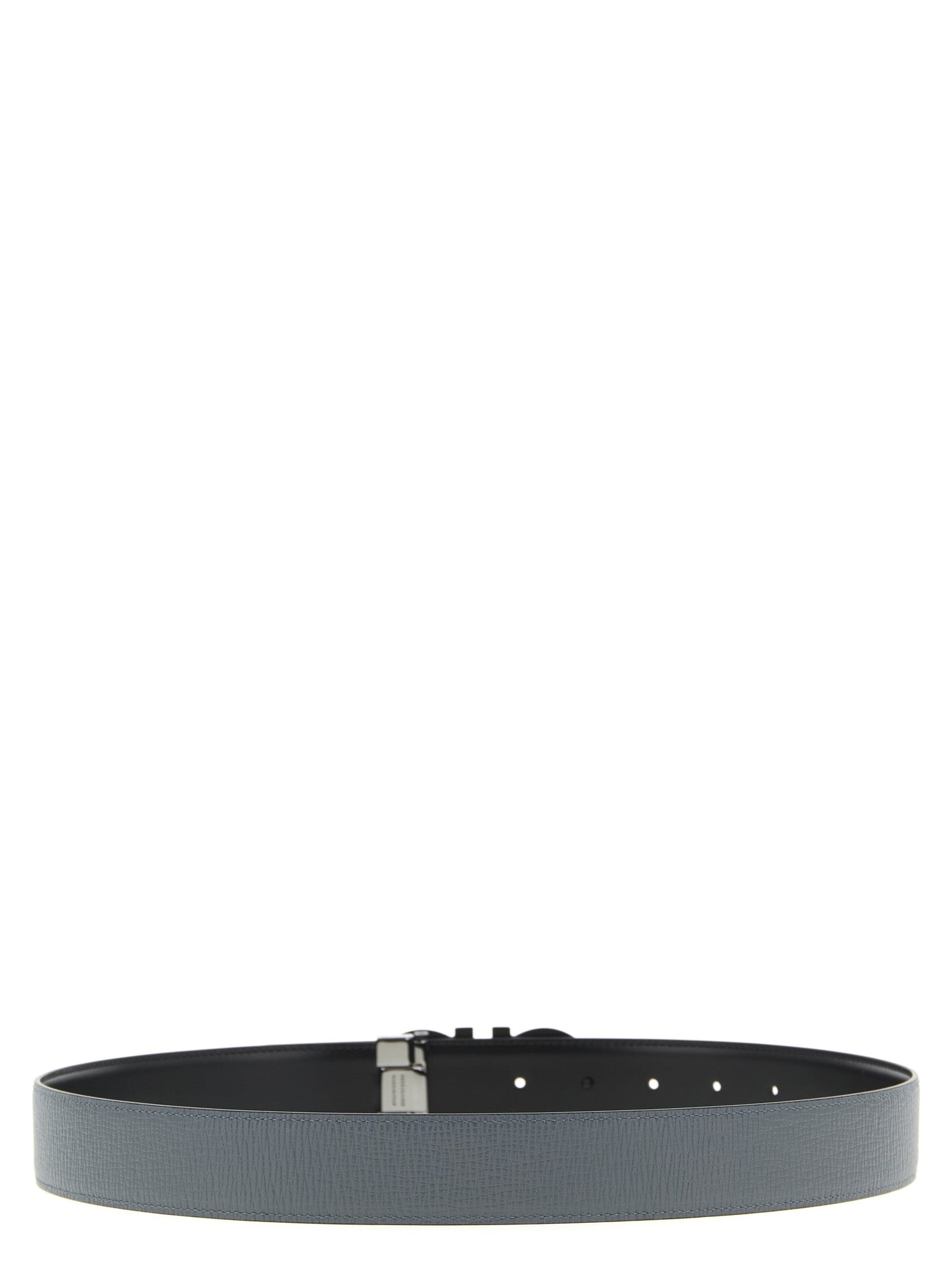 Ferragamo Gray Calfskin Regular Belt Ferragamo