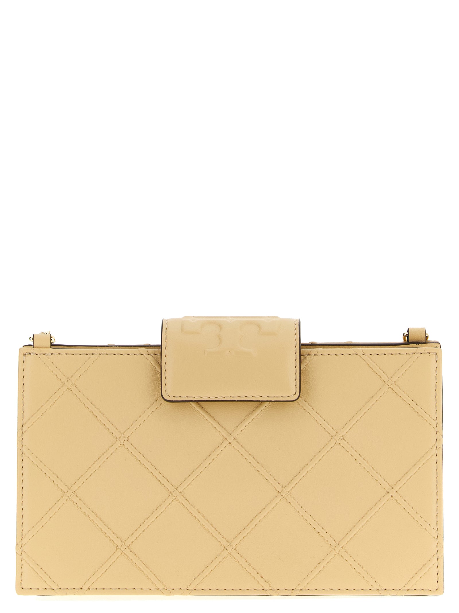 Tory Burch Beige Lamb Leather Cardholder Tory Burch