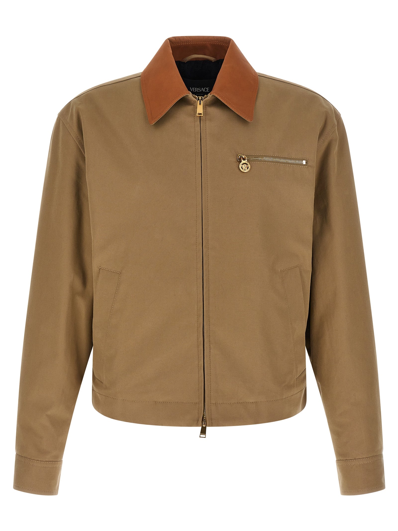 Versace Beige Cotton Jacket Versace