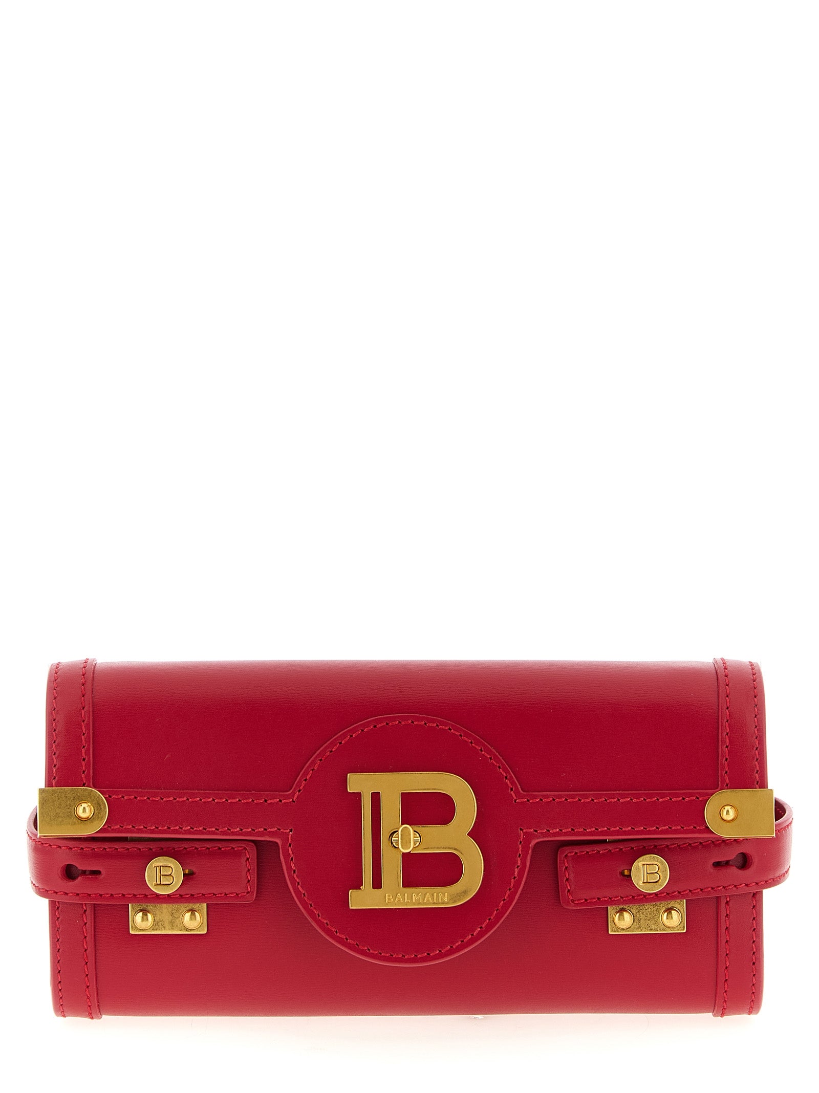 Balmain Fuchsia Calfskin Clutch Bag Balmain
