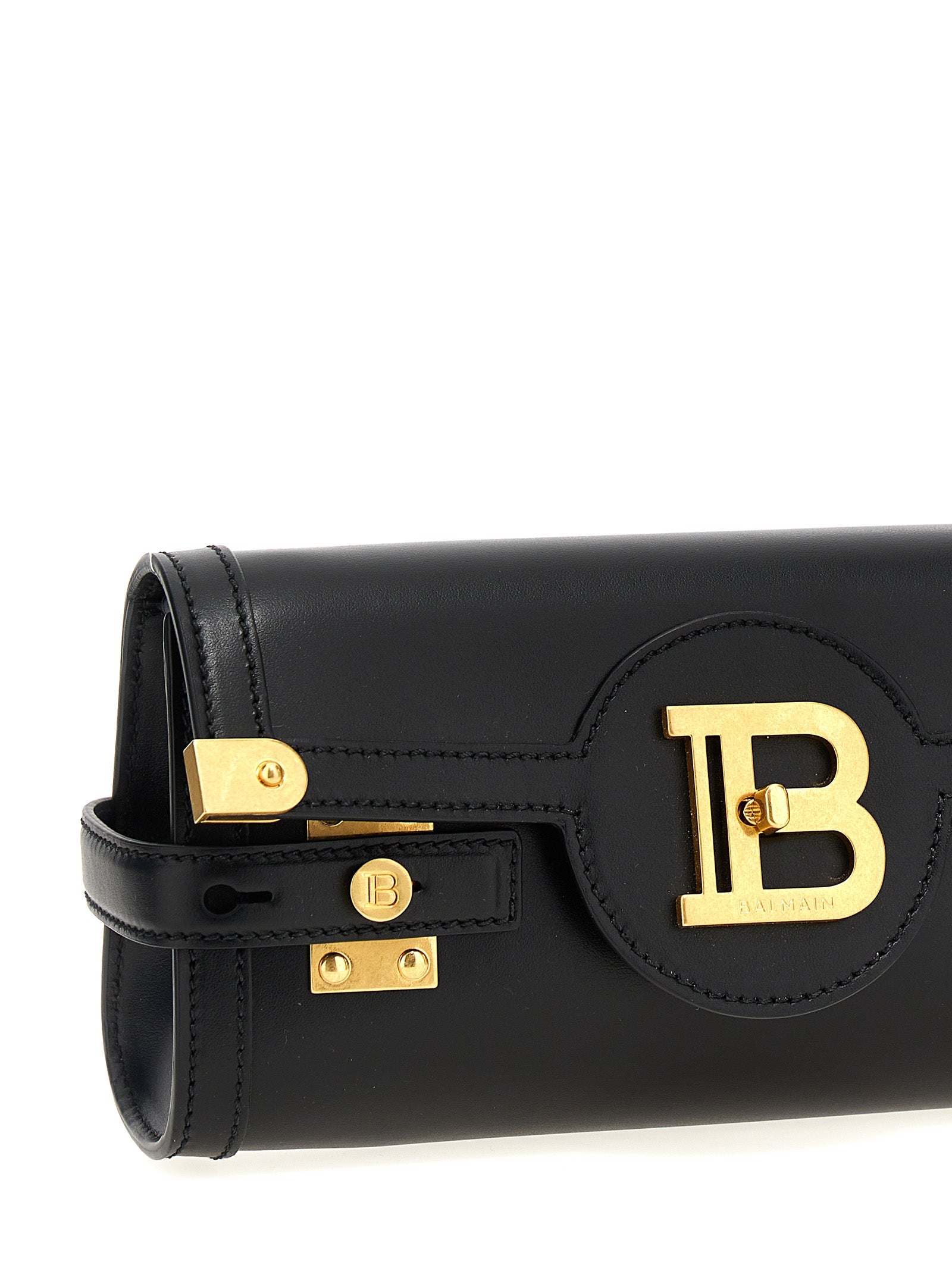Balmain Black Calfskin Clutch Bag Balmain
