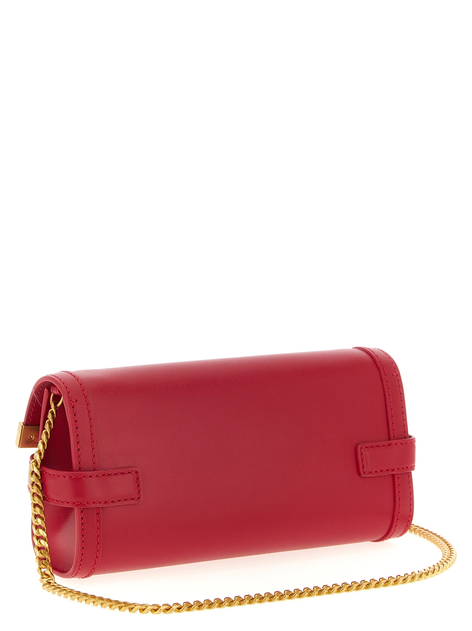 Balmain Fuchsia Calfskin Clutch Bag Balmain