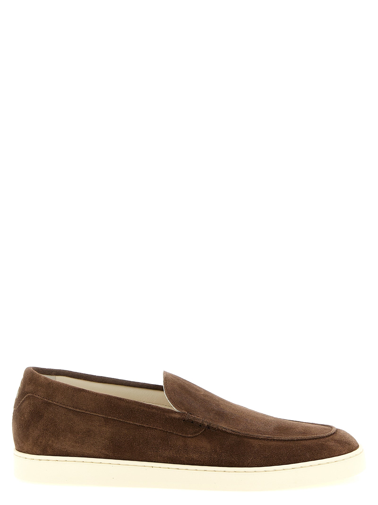 Brunello Cucinelli Brown Calfskin Slip-On Loafers Brunello Cucinelli