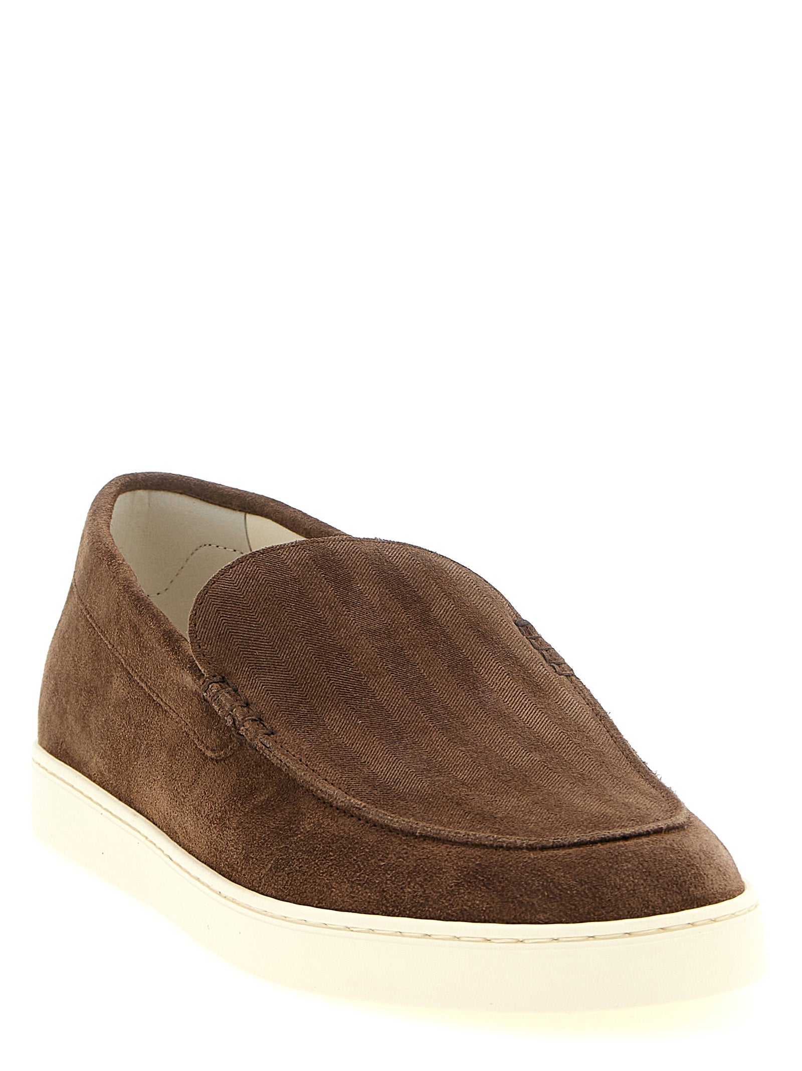 Brunello Cucinelli Brown Calfskin Slip-On Loafers Brunello Cucinelli