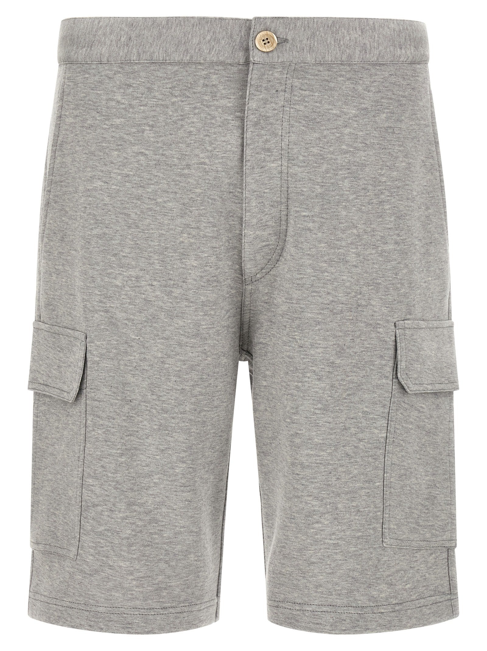 Brunello Cucinelli Gray Cotton Bermuda Shorts Brunello Cucinelli