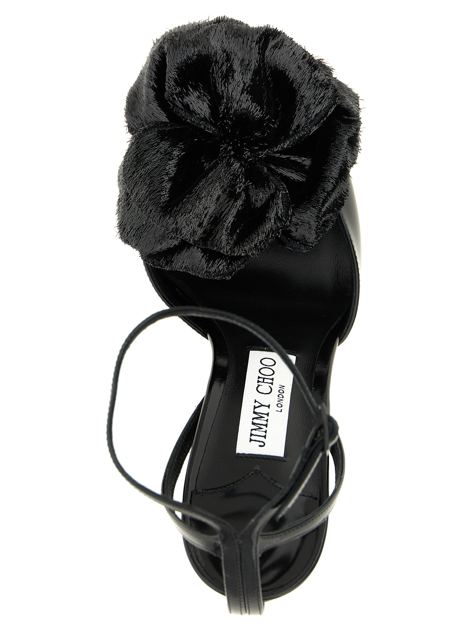 Jimmy Choo Black Leather Stiletto Heel Sandals Jimmy Choo