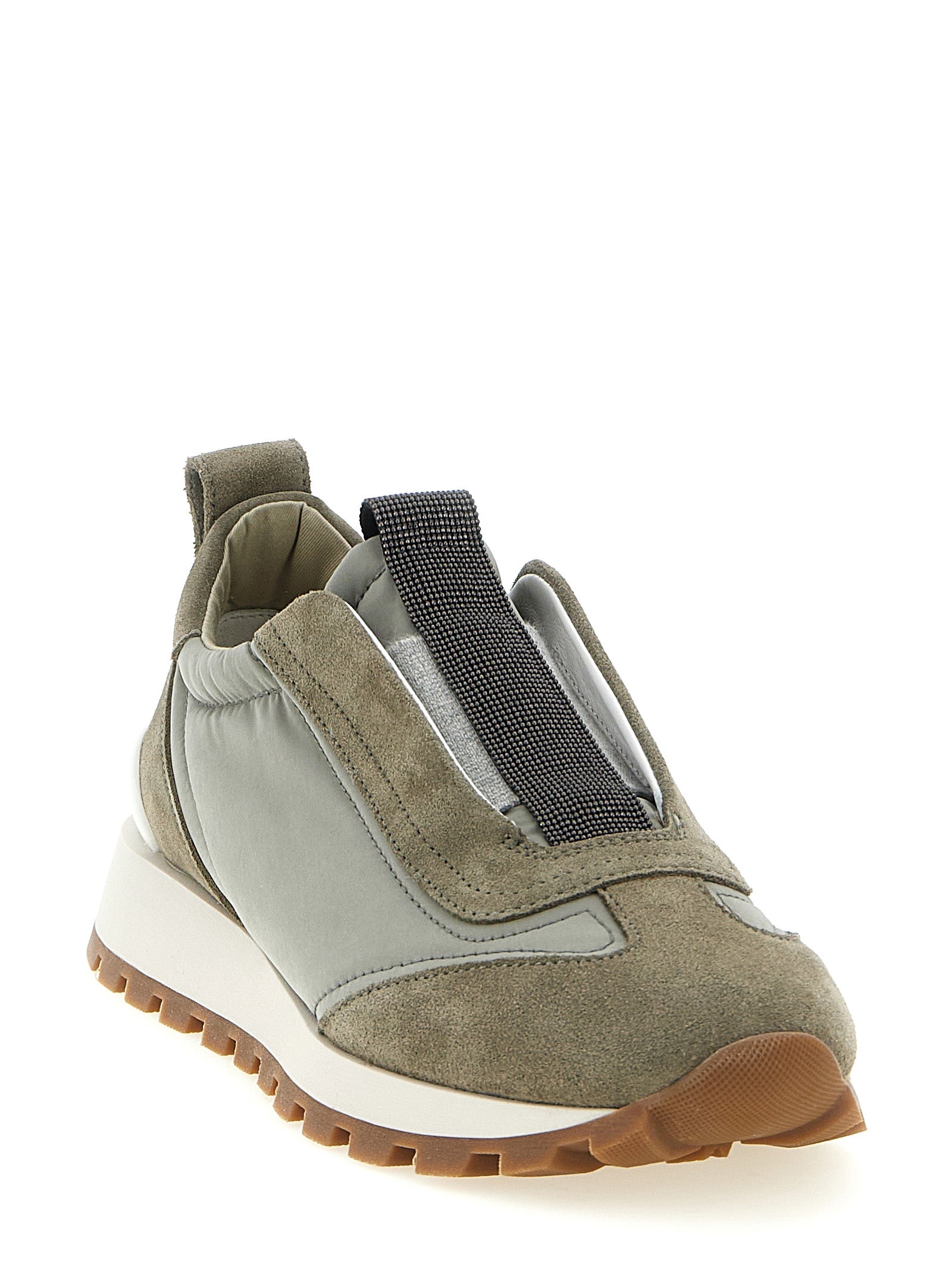 Brunello Cucinelli Bicolor Polyester Athletic Sneakers Brunello Cucinelli