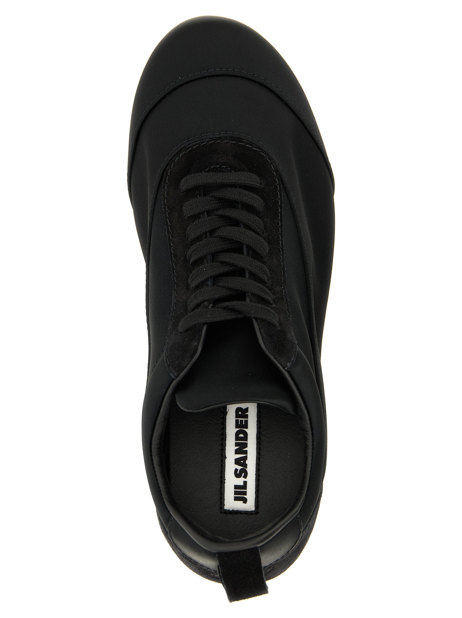 Jil Sander Black Cotton Low Top Sneakers Jil Sander