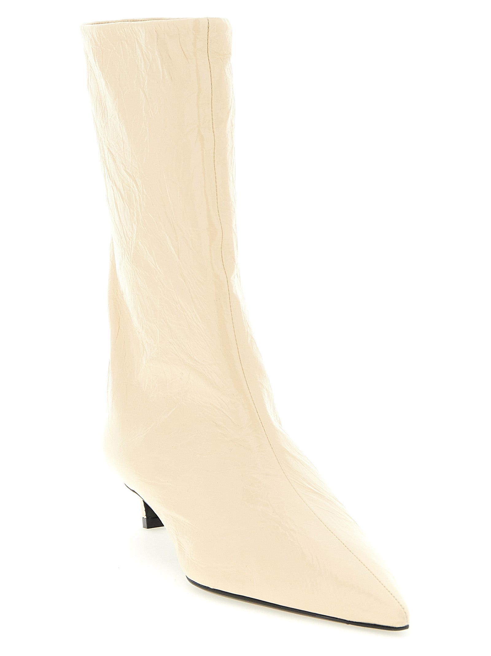 Jil Sander Beige Calfskin Ankle Boots Jil Sander