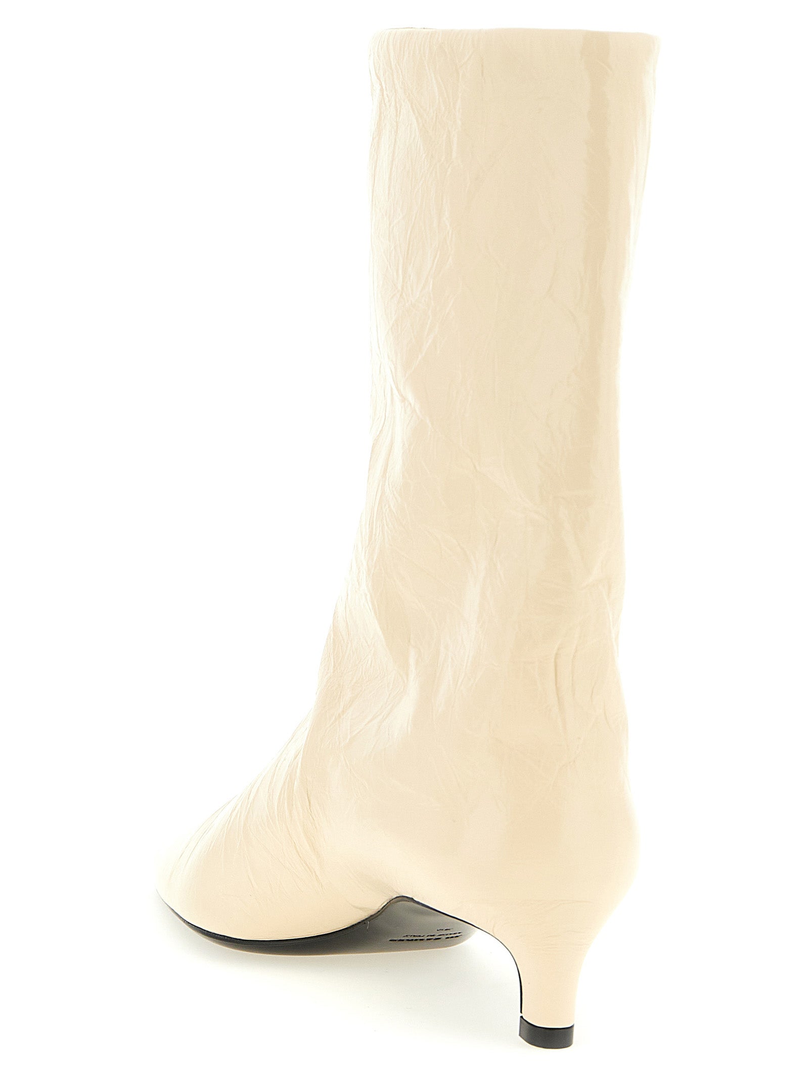Jil Sander Beige Calfskin Ankle Boots Jil Sander
