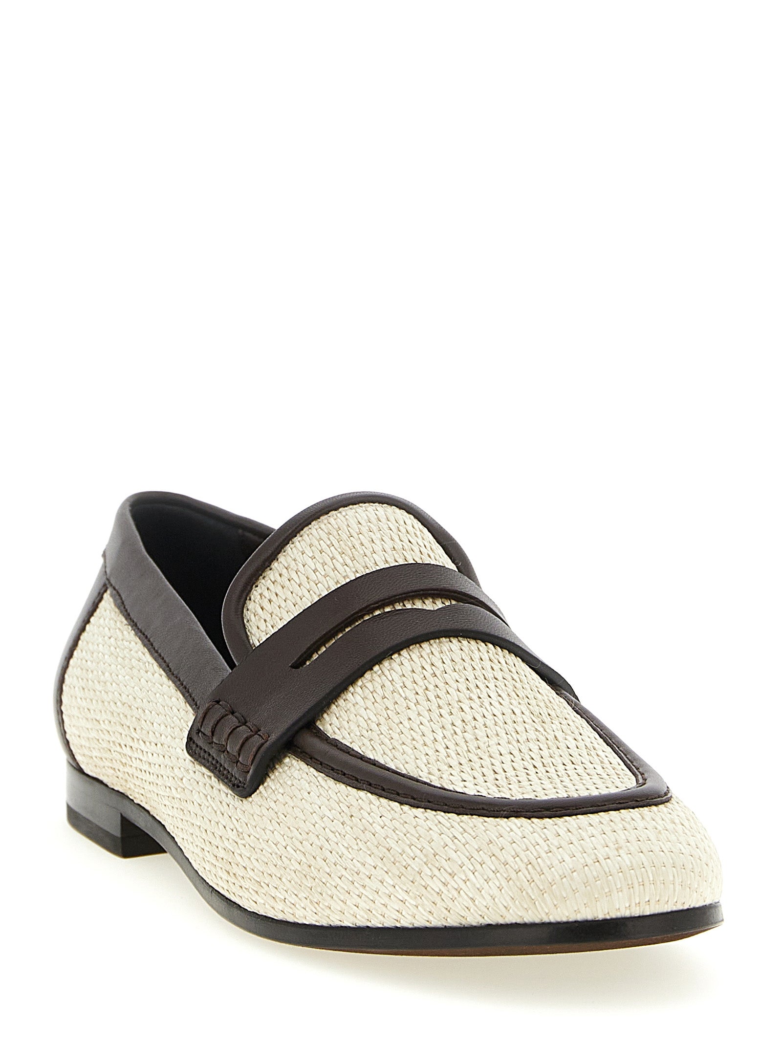 Brunello Cucinelli Beige Polyamide Slip-On Loafers Brunello Cucinelli