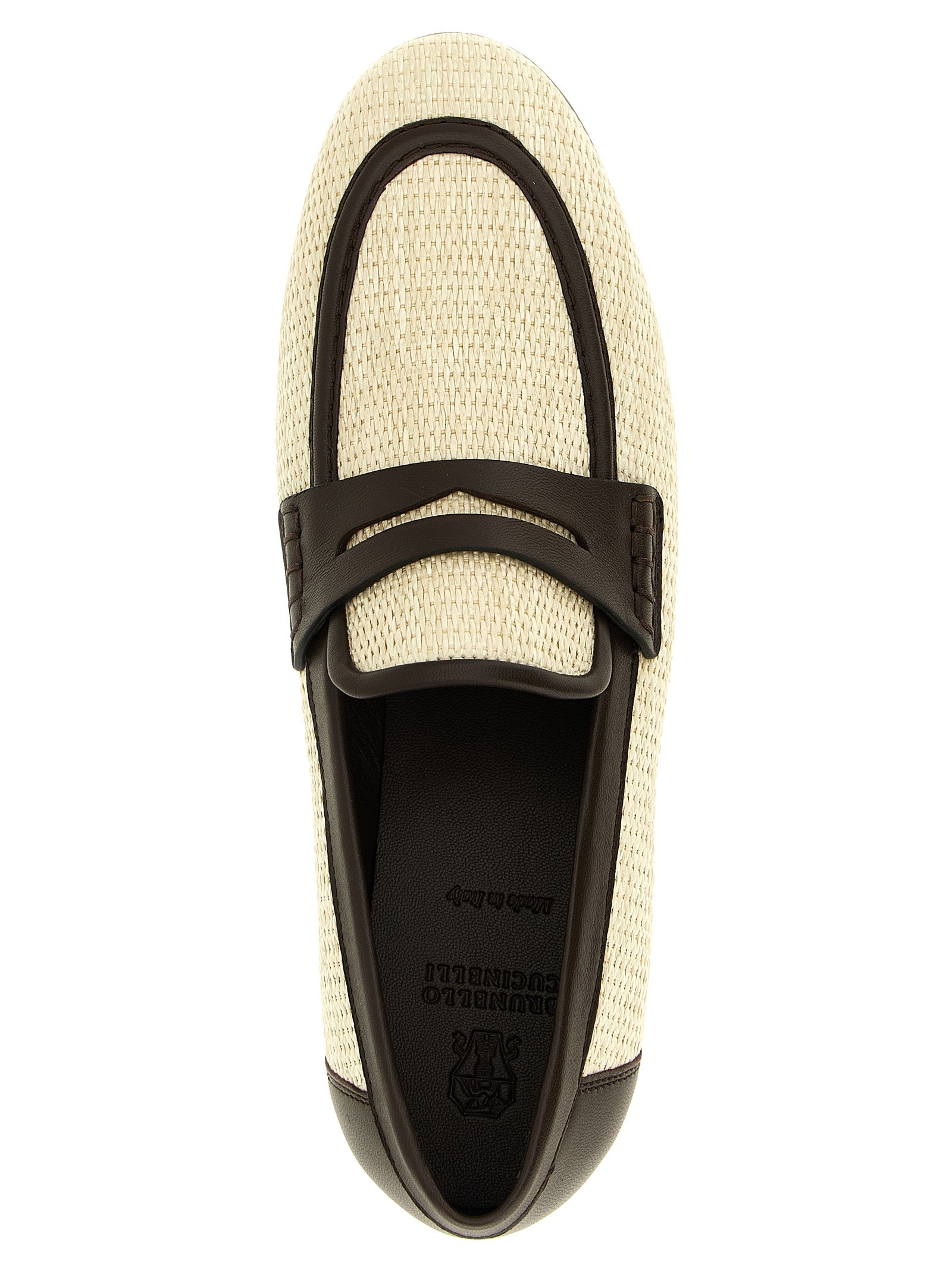 Brunello Cucinelli Beige Polyamide Slip-On Loafers Brunello Cucinelli