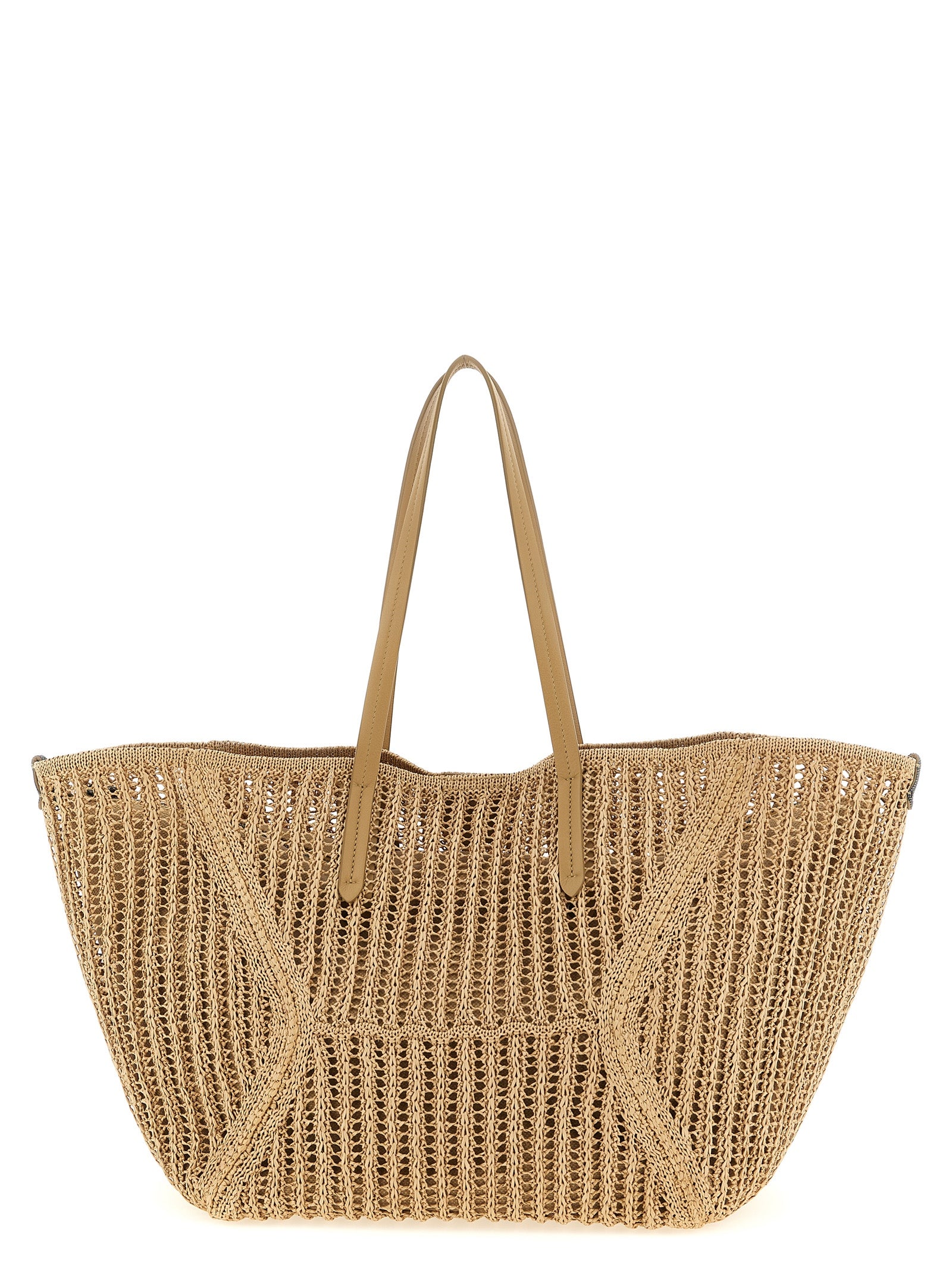 Brunello Cucinelli Beige Polyamide Shoulder Bag Brunello Cucinelli
