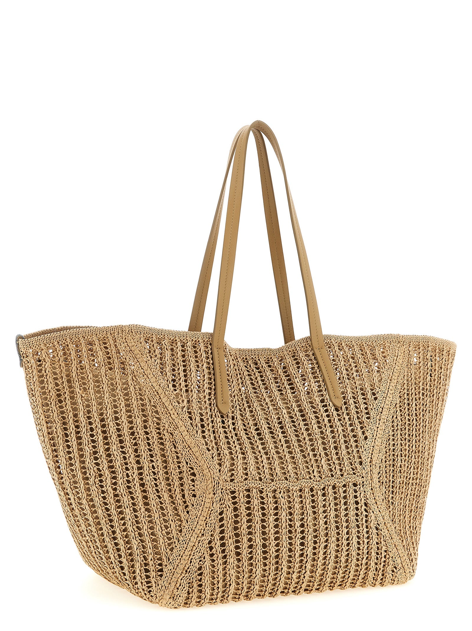 Brunello Cucinelli Beige Polyamide Shoulder Bag Brunello Cucinelli