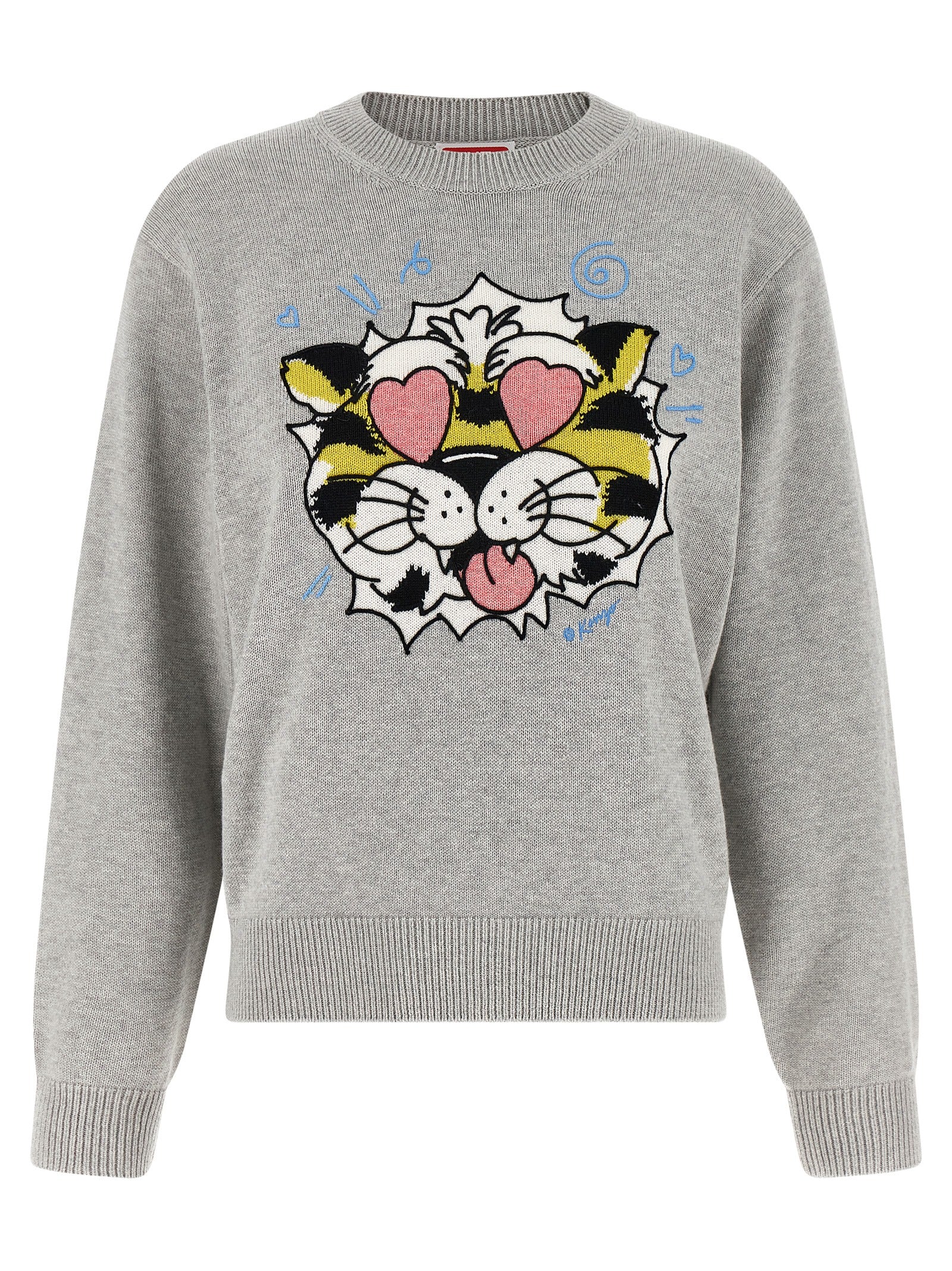 Kenzo Gray Wool Cardigan Kenzo