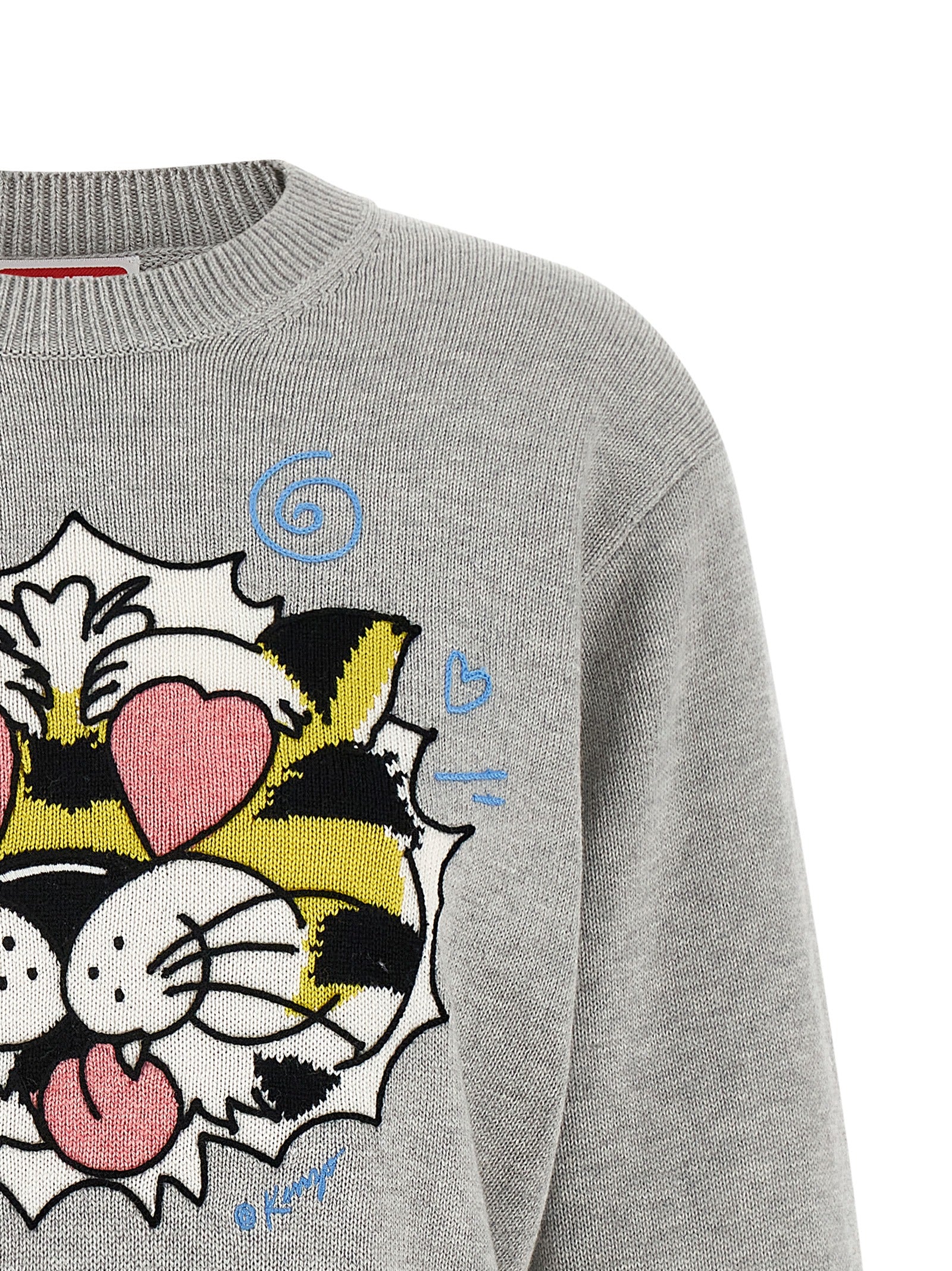 Kenzo Gray Wool Cardigan Kenzo