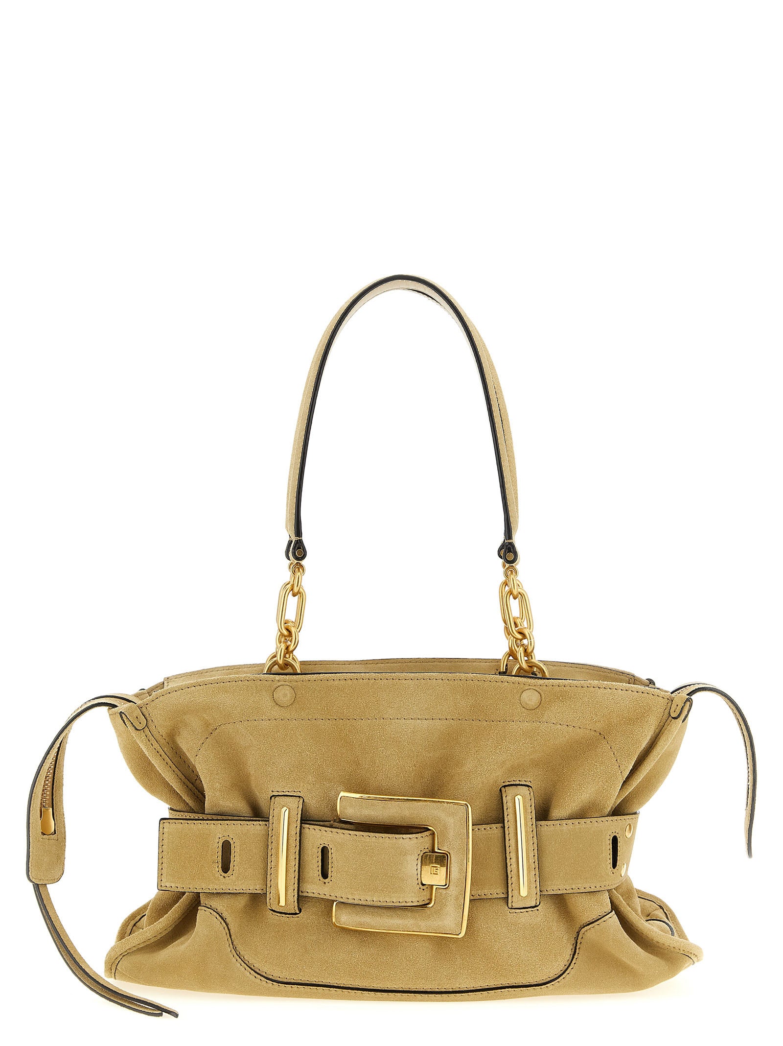 Balmain Beige Calfskin Shoulder Bag Balmain