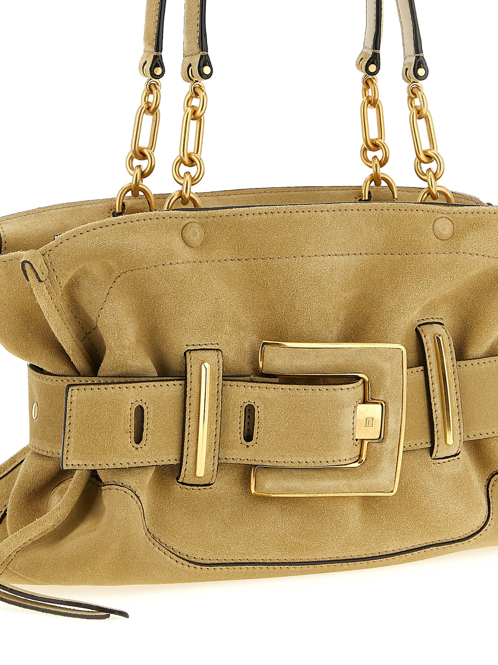 Balmain Beige Calfskin Shoulder Bag Balmain
