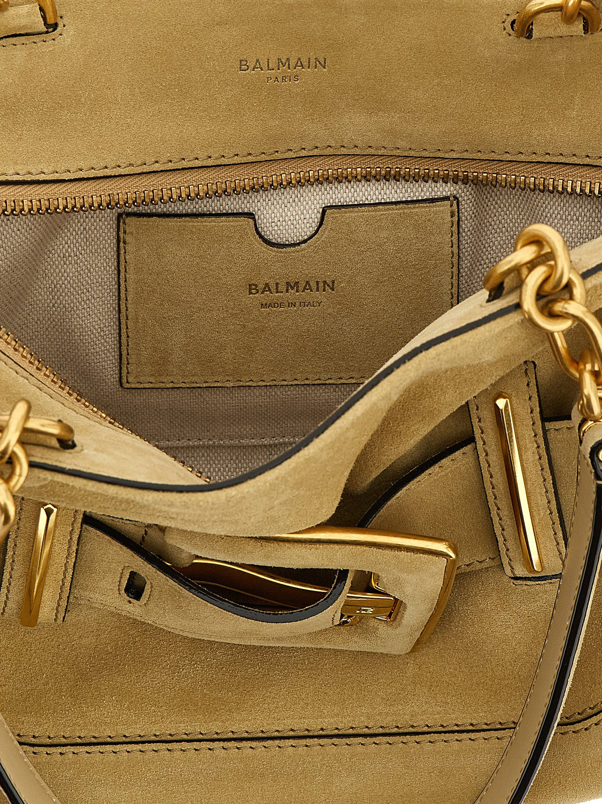 Balmain Beige Calfskin Shoulder Bag Balmain