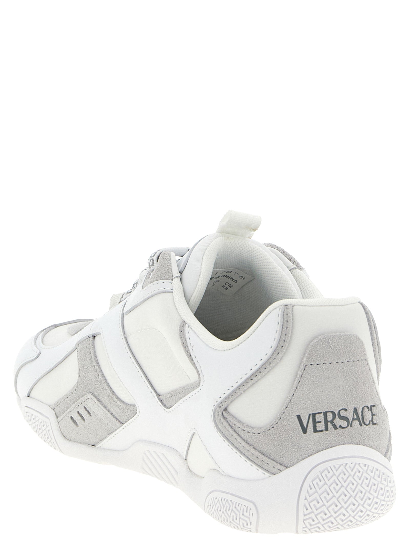 Versace White Calfskin Athletic Sneakers Versace