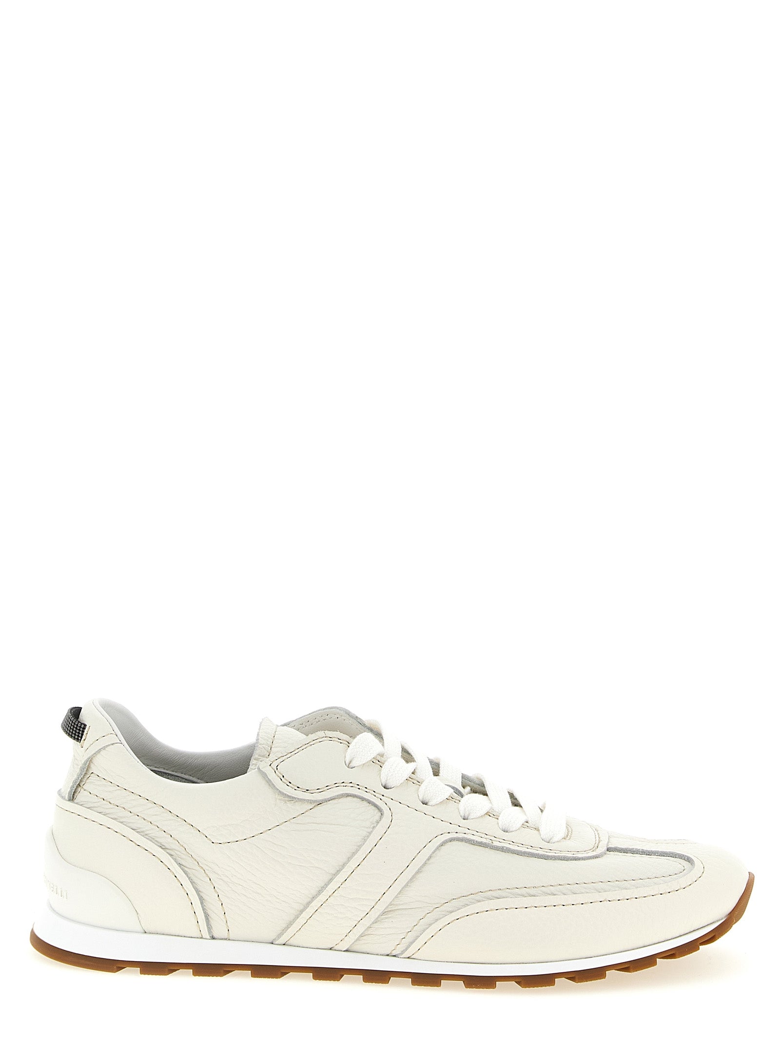 Brunello Cucinelli White Goatskin Athletic Sneakers Brunello Cucinelli